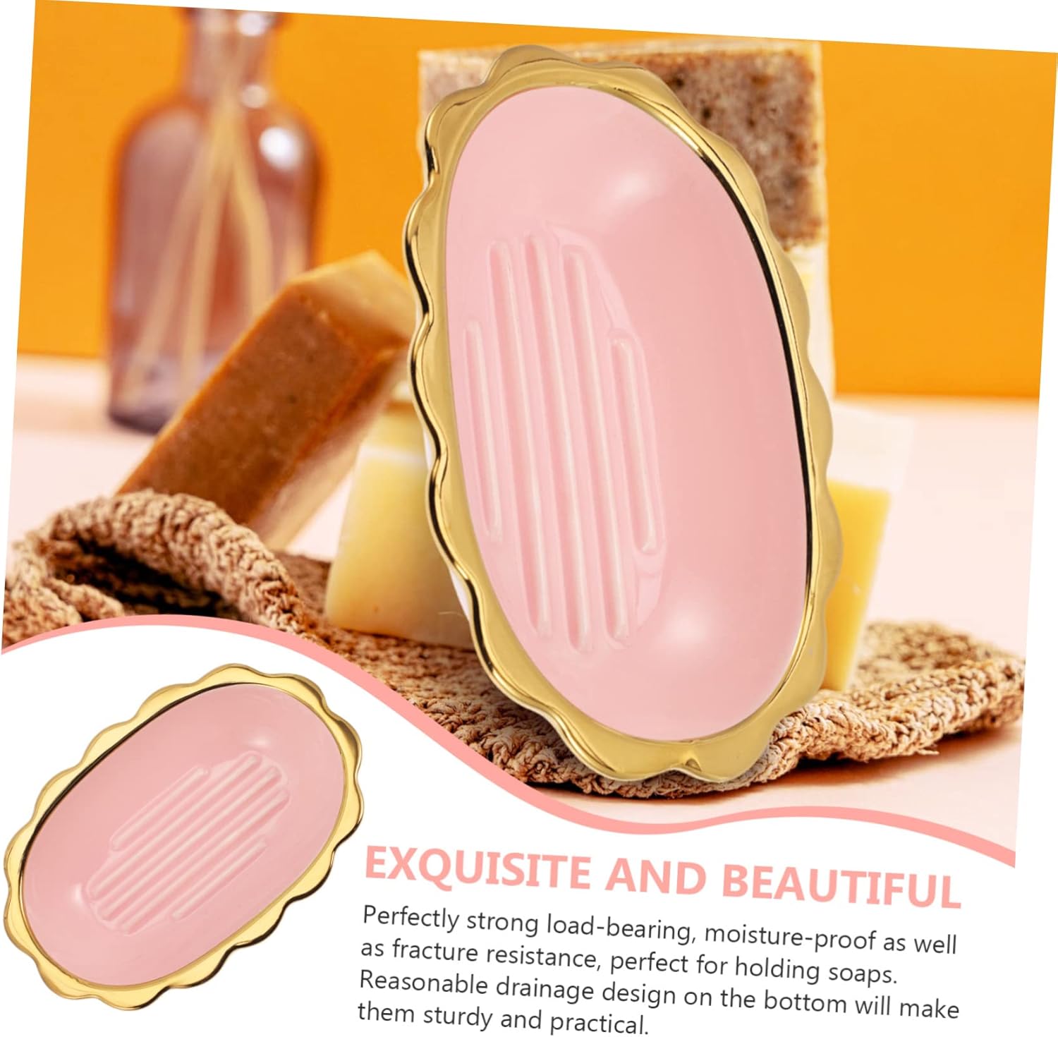 Garneck Ceramic Soap Dish compact multi-compartment stylish for home travel