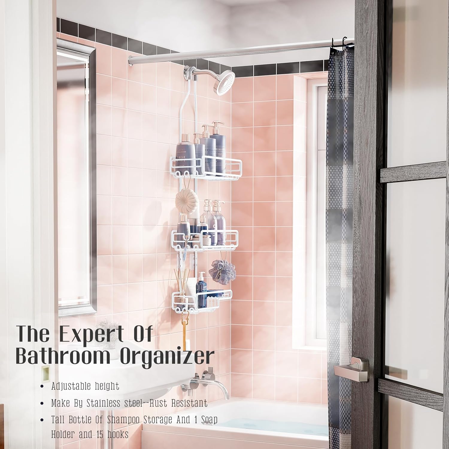Skyapex Shower Caddy Hanging Organizer for Bathroom