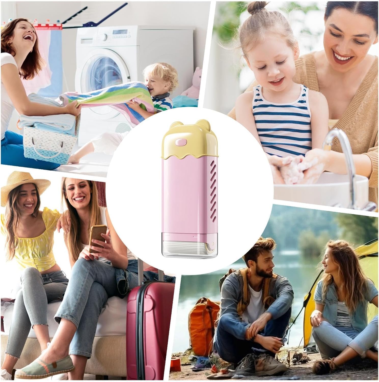 Compact Travel Soap Case with Built-In Roller