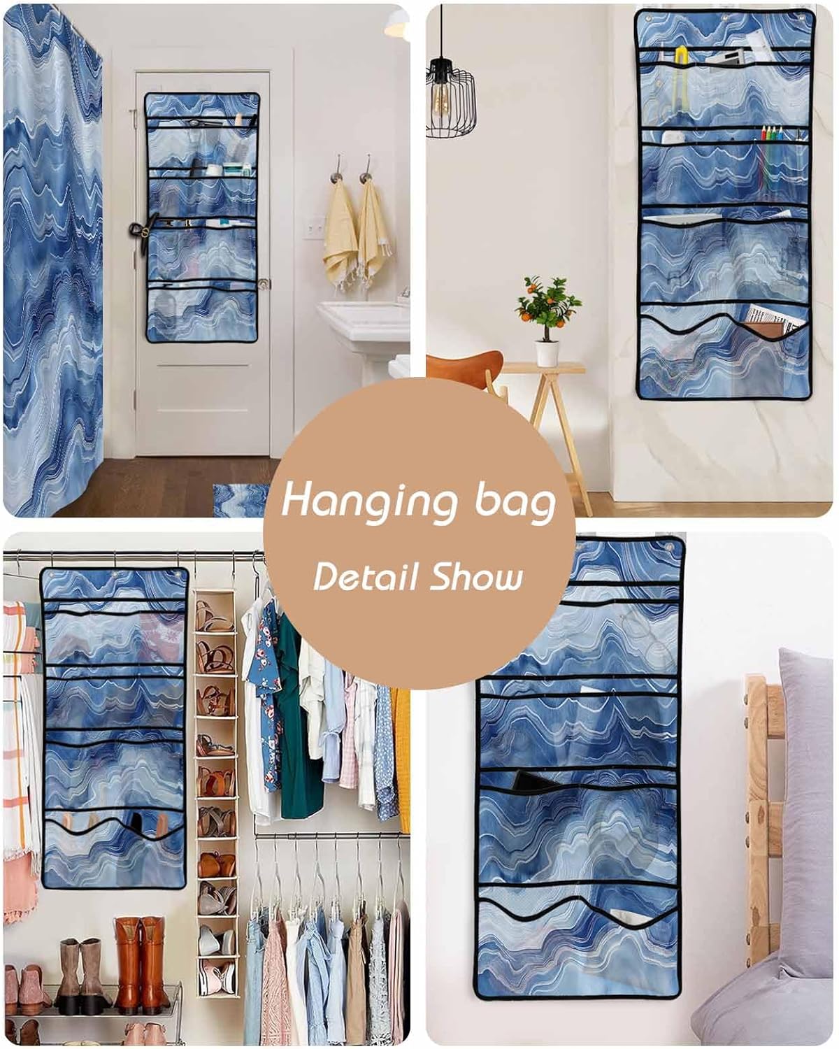 Easily Install 10-Pocket Mesh Shower Caddy for Bathroom Beyond