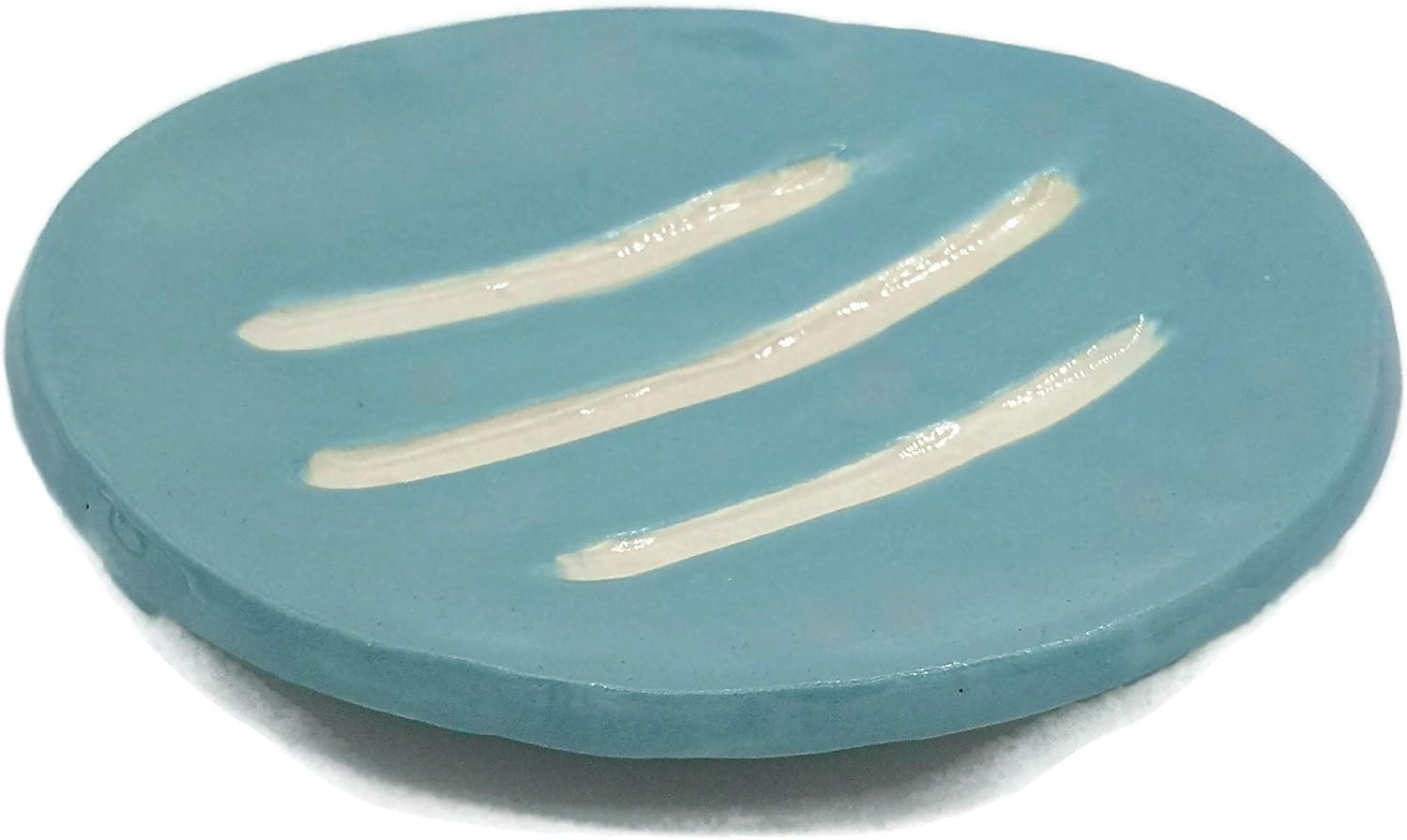 Big Handmade Turquoise Blue Soap Dish for Bar Soaps