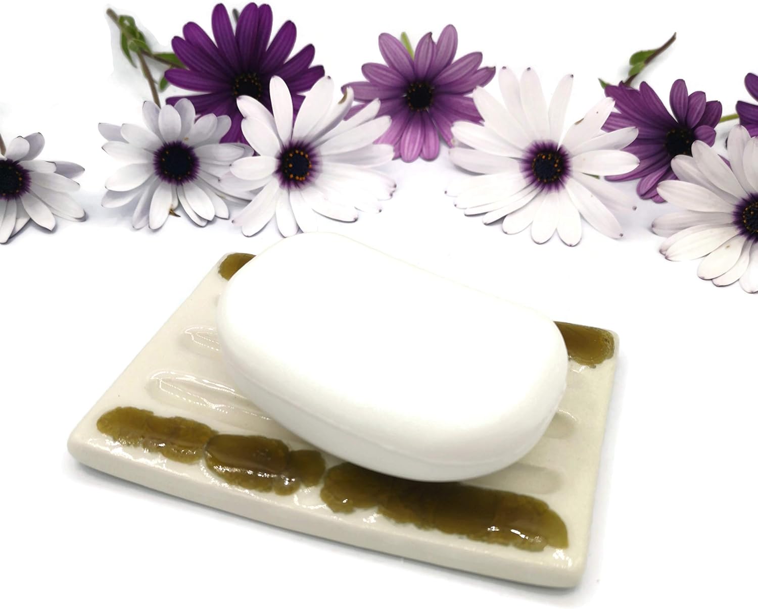 Handmade White Bar Soap Dish