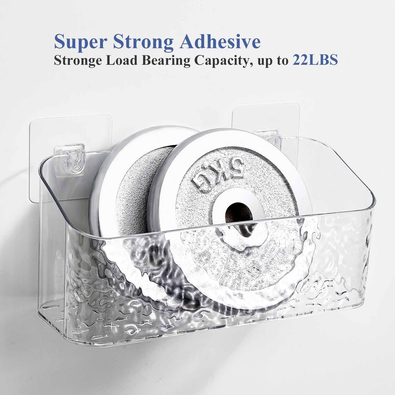 Eunion Adhesive Shower Caddy - Durable Organizer for Bath Bathtub