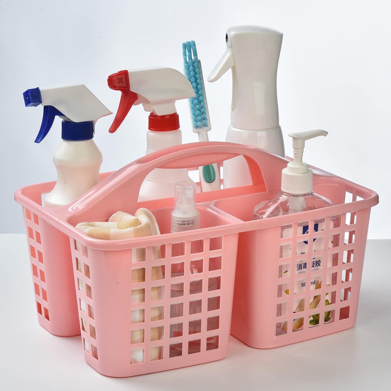ALINK Plastic Shower Caddy Basket with Compartments