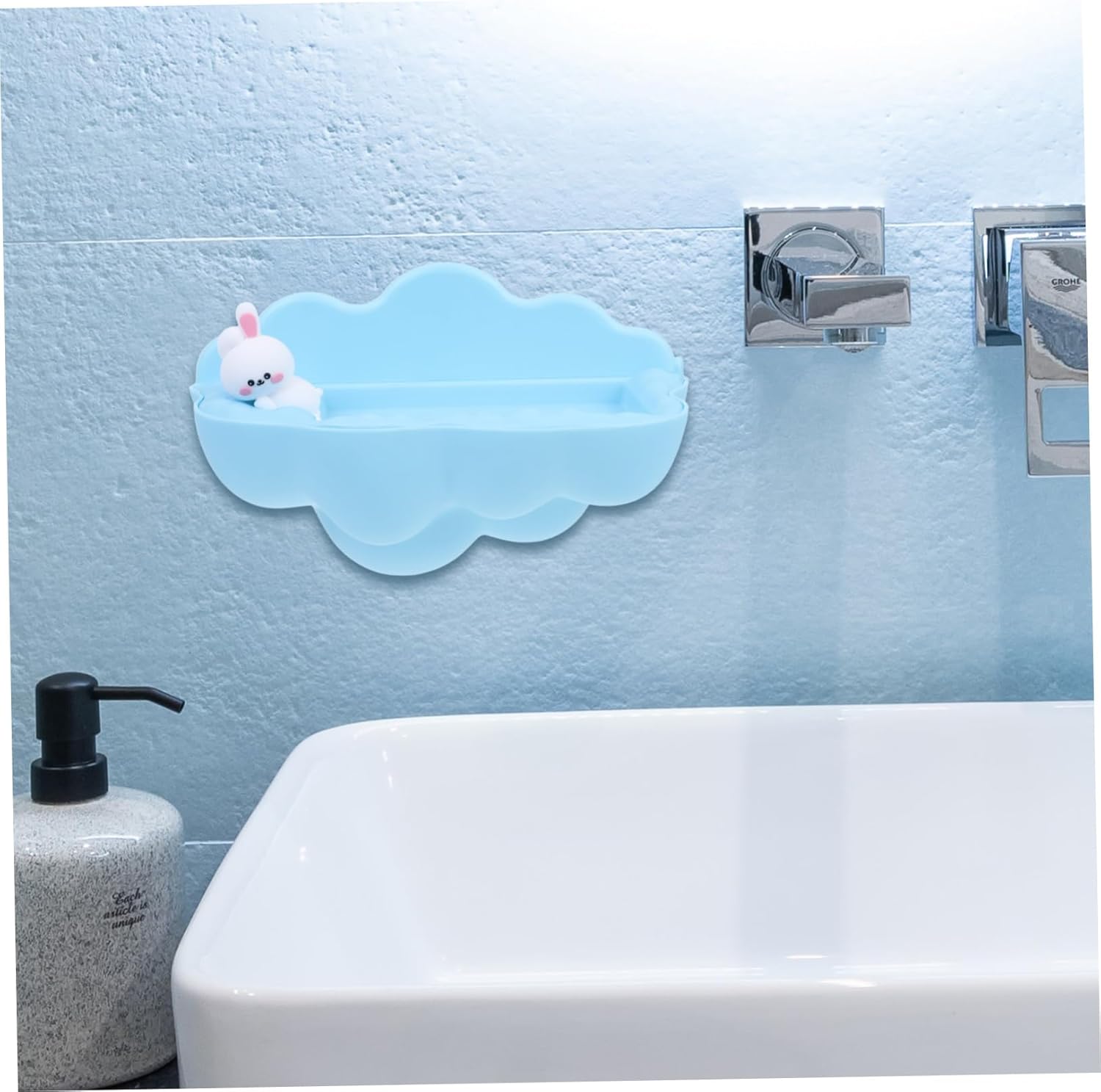 Stylish Wall-Mounted Cartoon Cloud Soap Dish for Bathroom Kitchen Organization