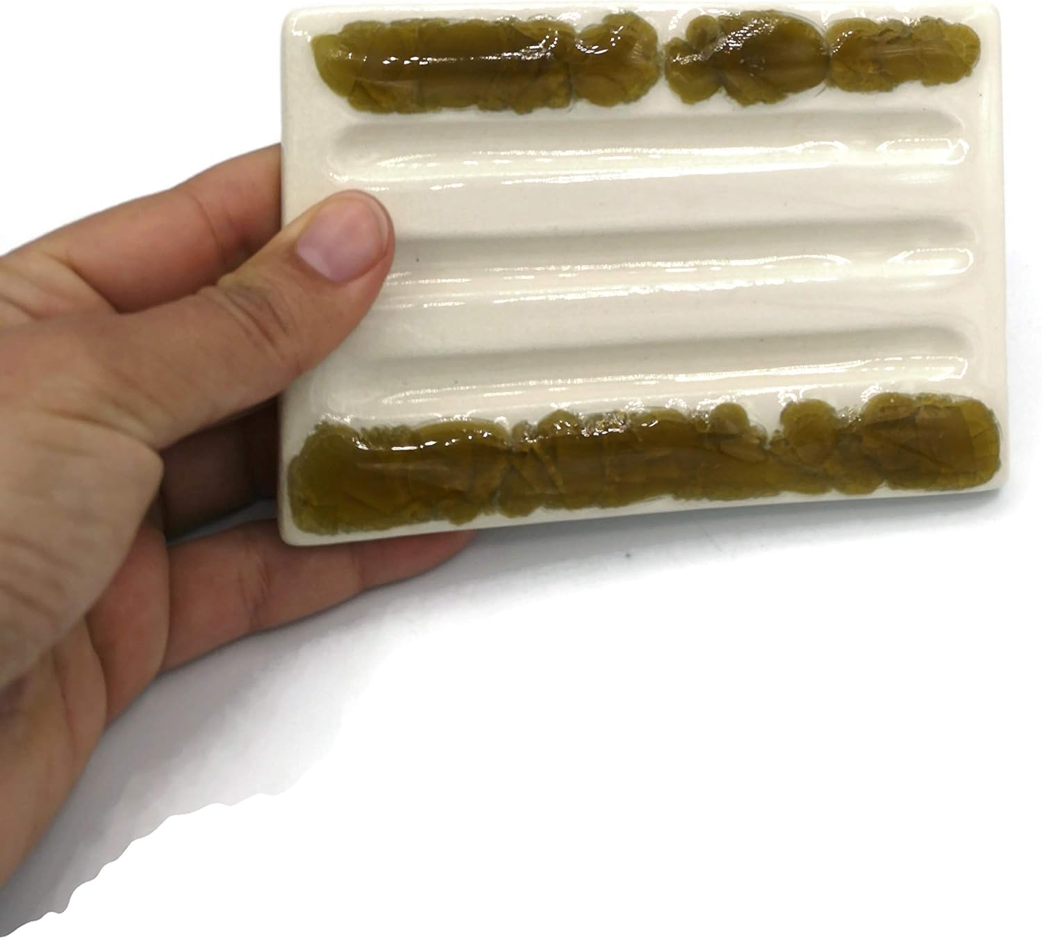 Handmade White Bar Soap Dish