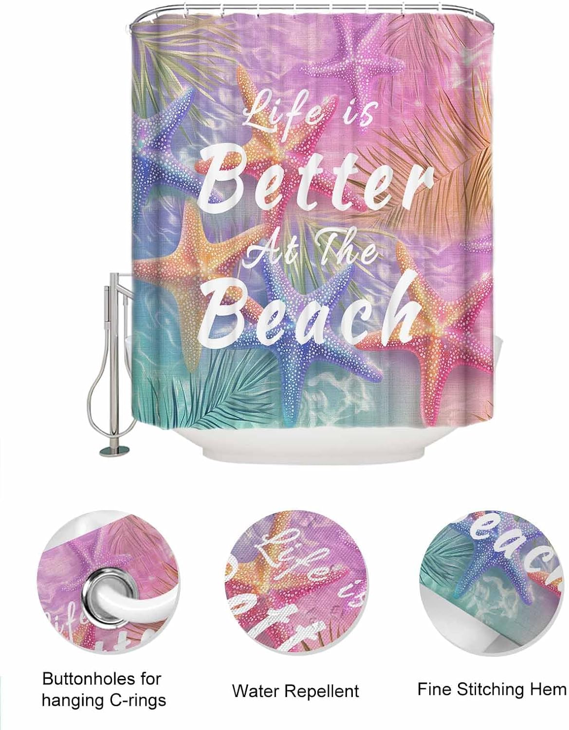 ZFUNCING Summer-Marine Mesh Shower Organizer Set