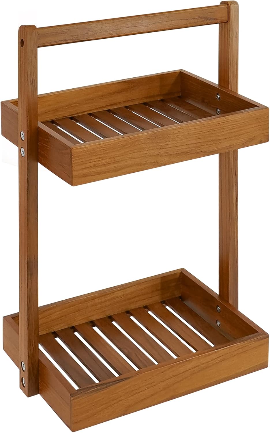 Utoplike Countertop Teak Wood Organizer