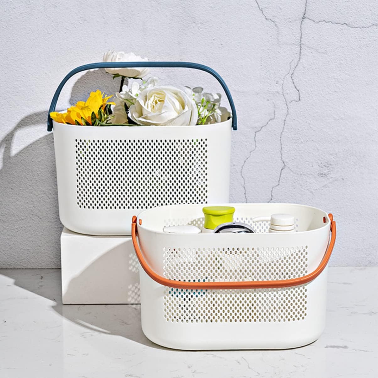 Garneck Storage Basket - Portable Organizer for Bathroom and Kitchen Essentials