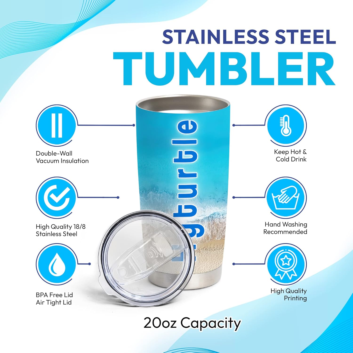 Magnetic Bottle Holder Personalized Gift Stylish Tumbler for Her
