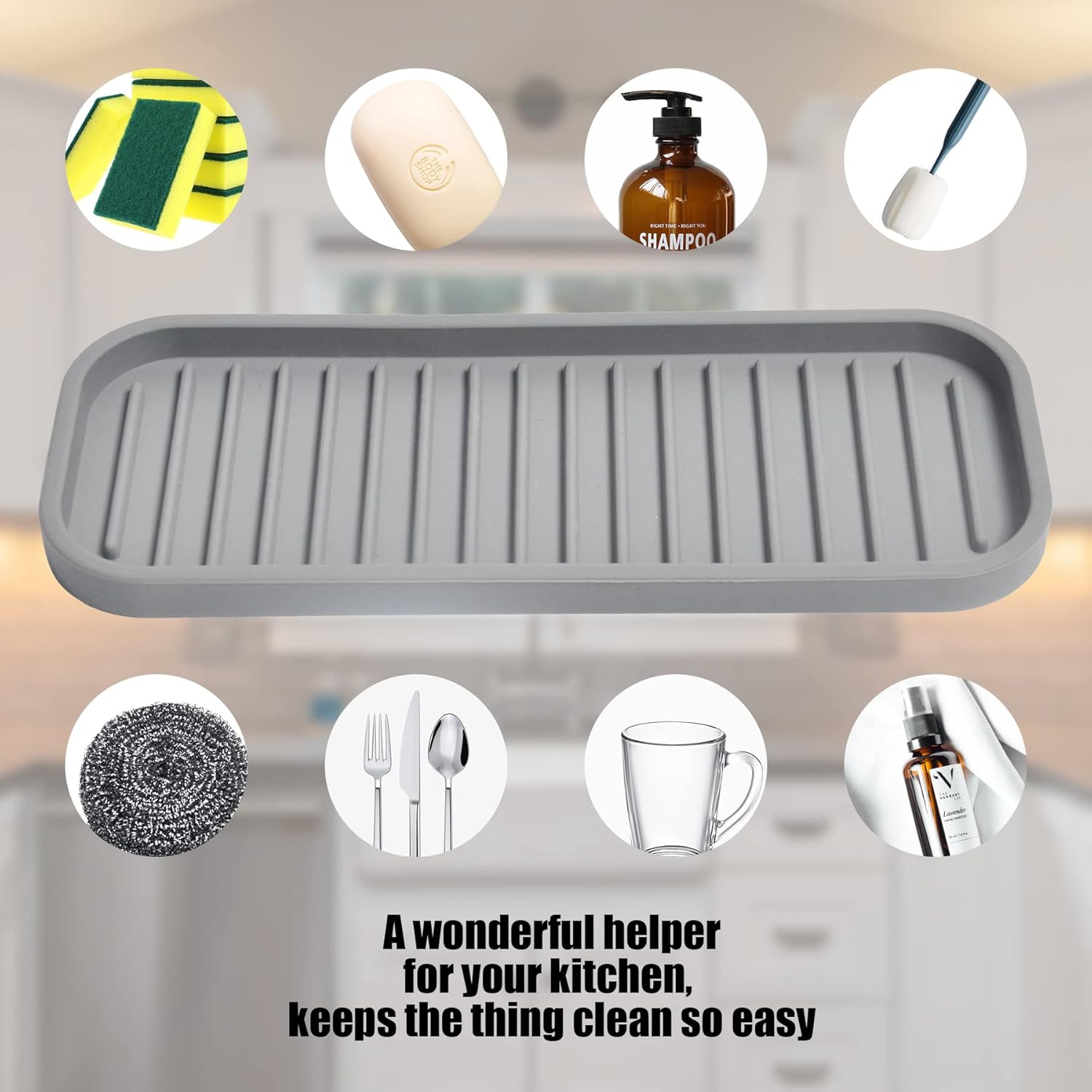 Mofason Silicone Soap Organizer Sink caddy