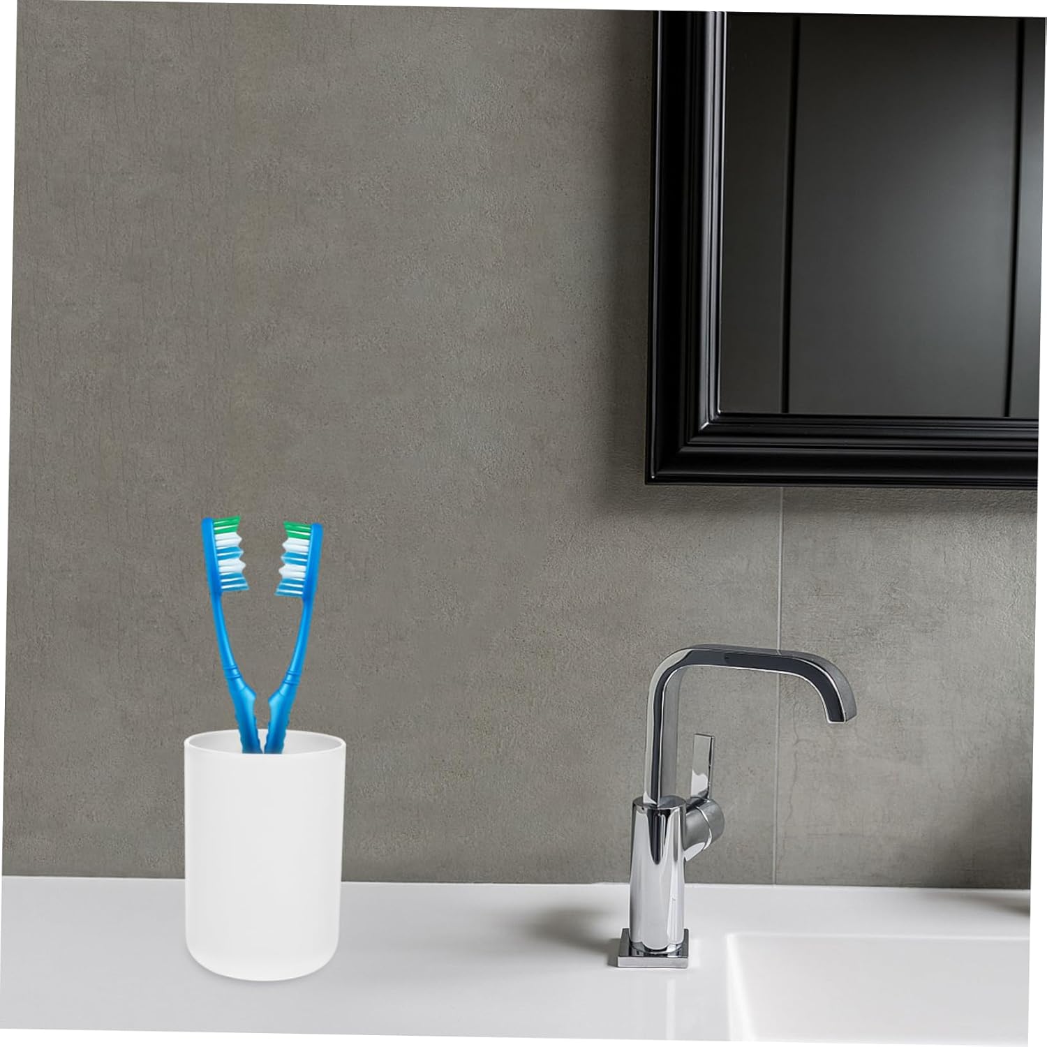 2-Piece Reusable Bathroom Tumbler Toothbrush Cups Pure Safe and Convenient