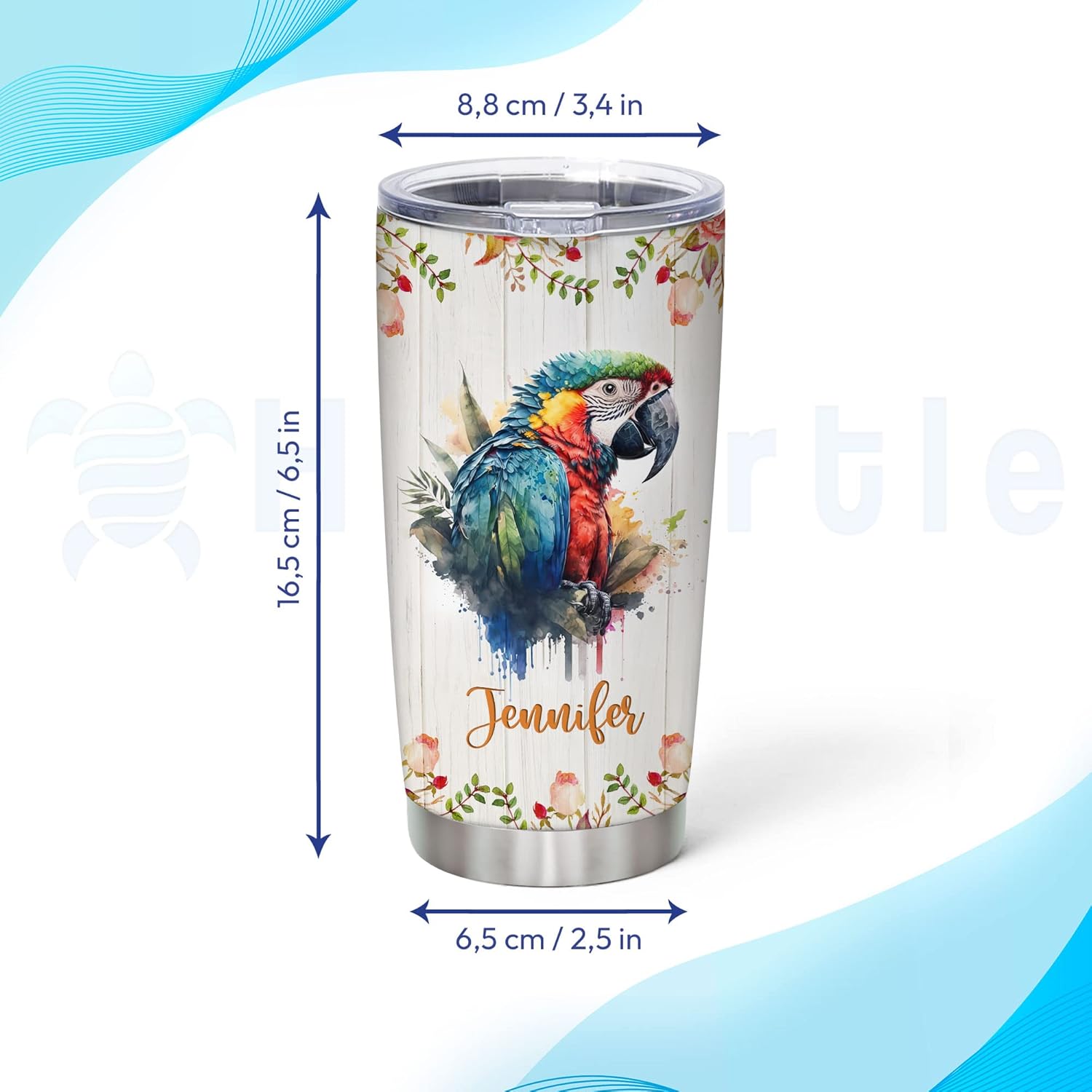Personalized Macaw Lovers Stainless Steel Tumbler