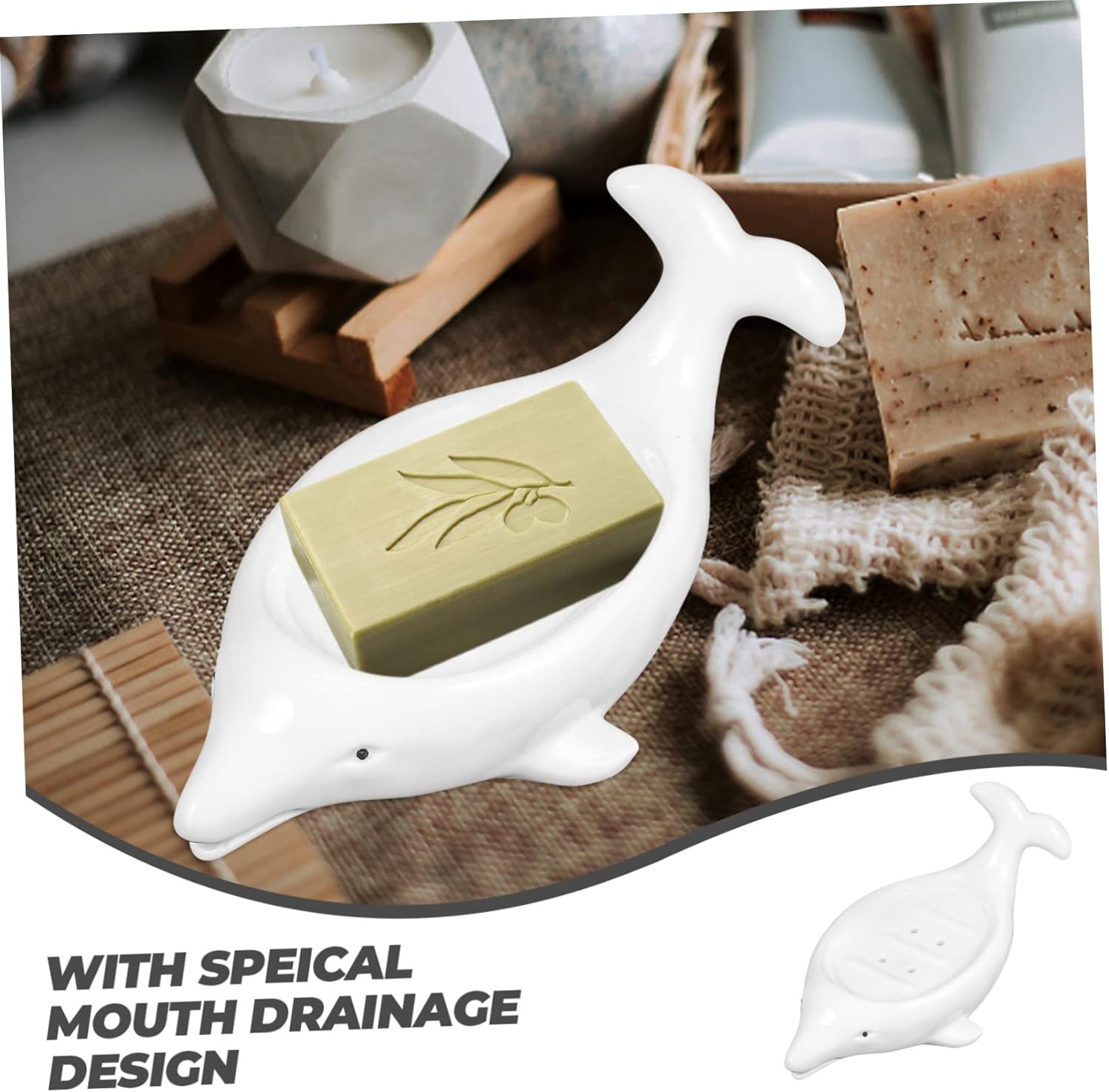 Cute Ceramic Dolphin for the Bath