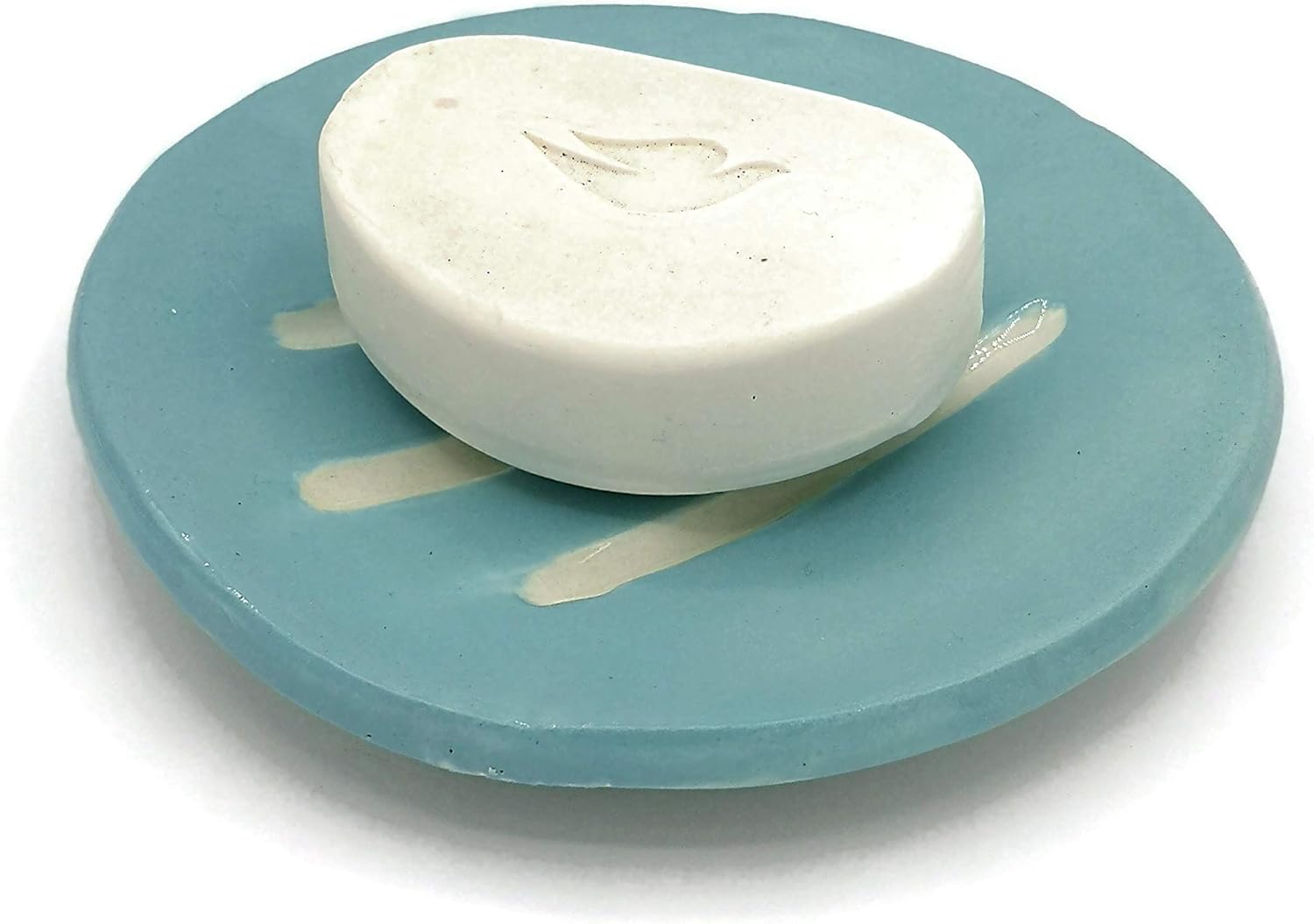 Big Handmade Turquoise Blue Soap Dish for Bar Soaps