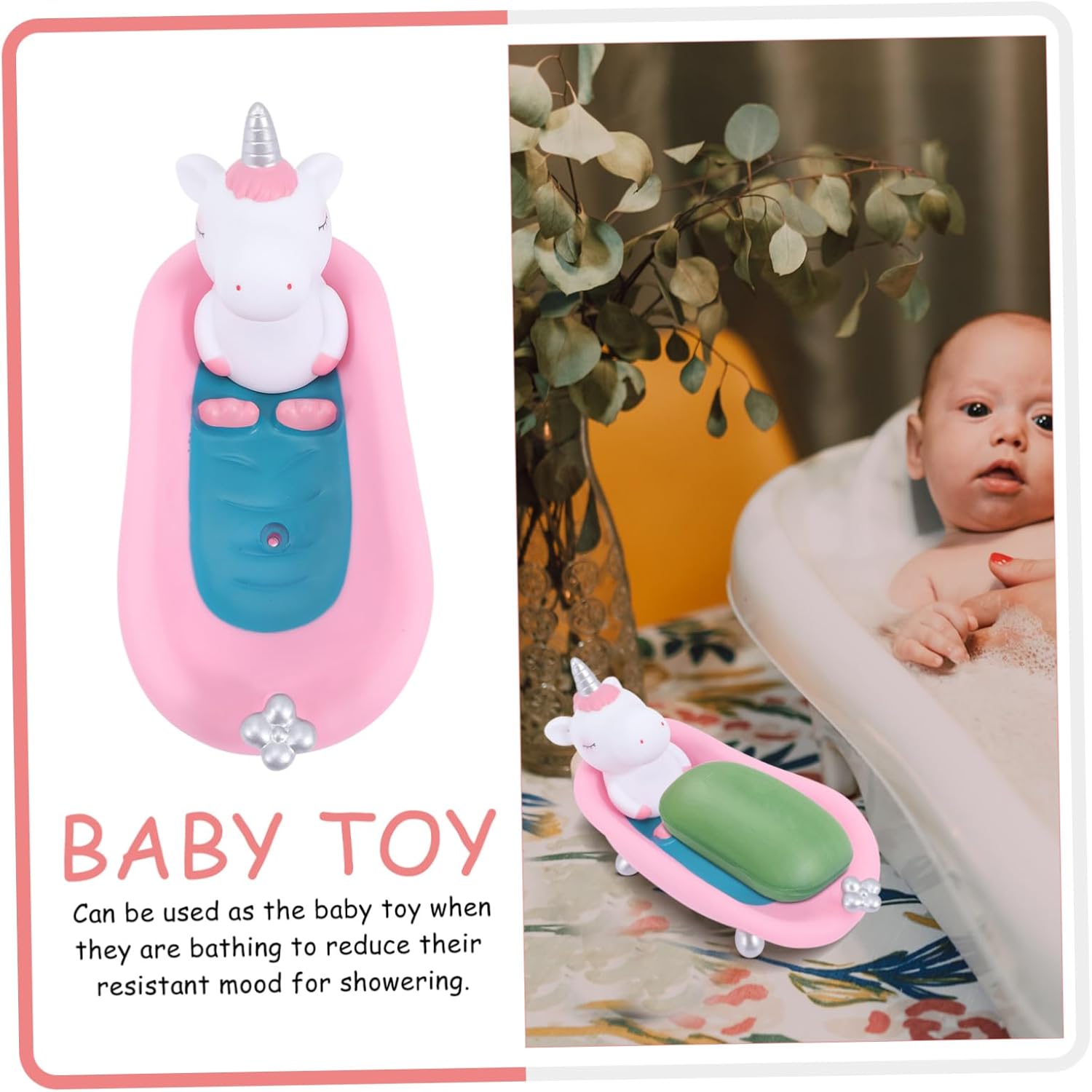 Kids Playful Unicorn Accordingly Shaped Acrylic Bar soap Dish