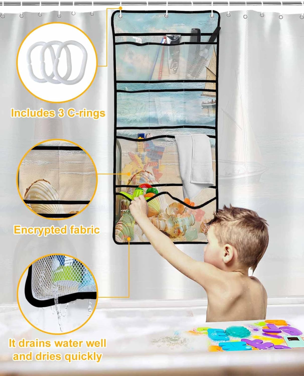 Waterproof Mesh Shower Organizer