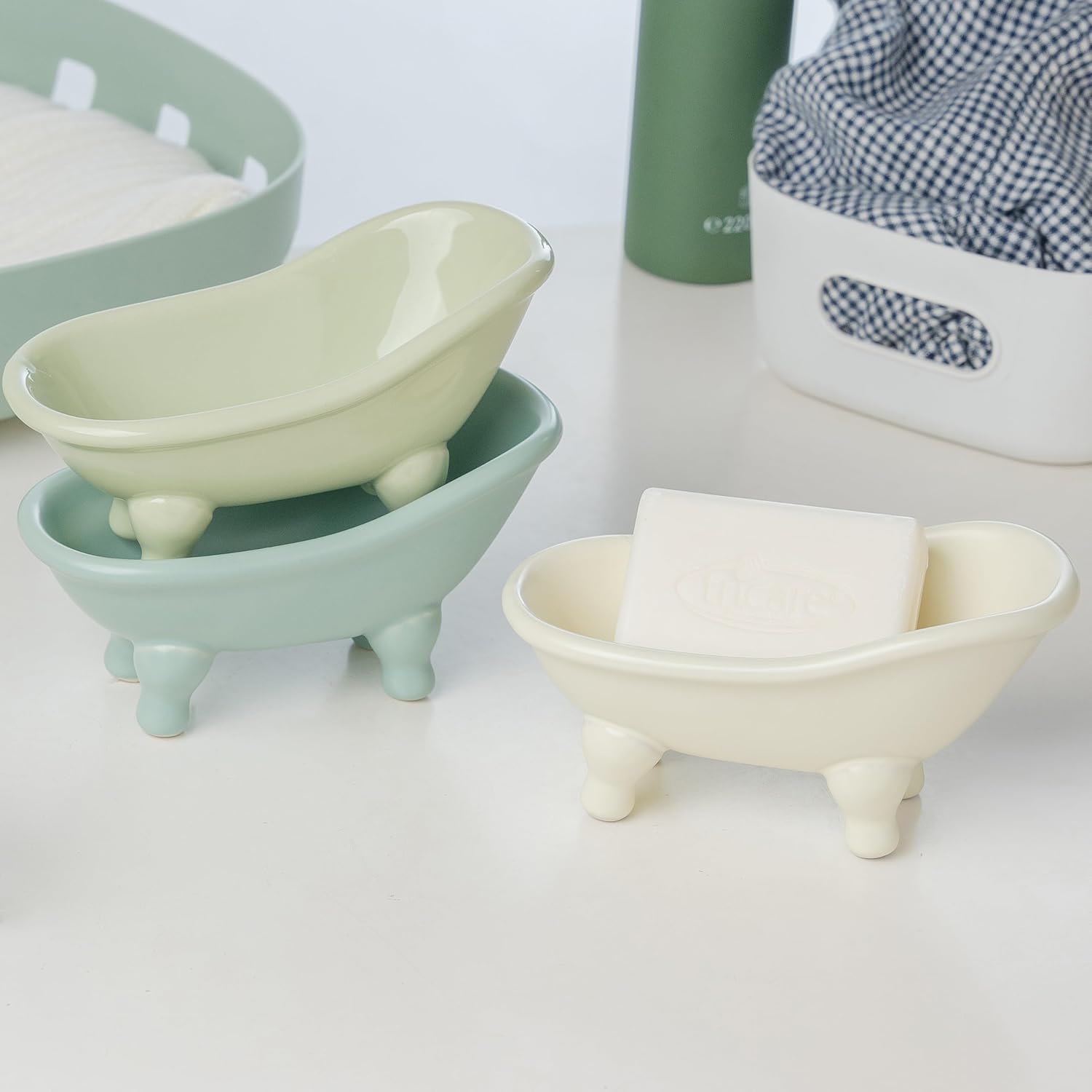 Eco-Friendly Ceramic Minimalist Soap Dish for the Bathroom