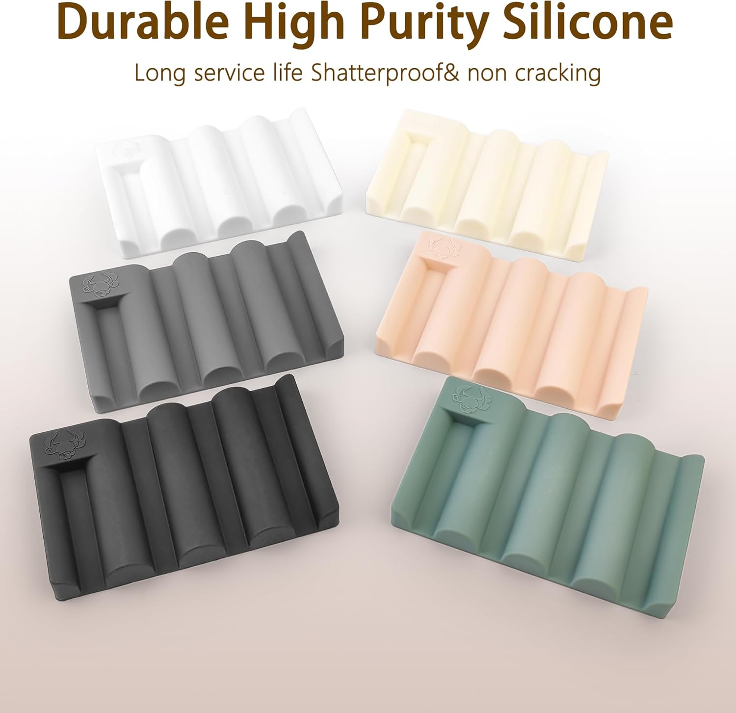 Neutral Color Silicone Soap Dish Non-Slip Durable