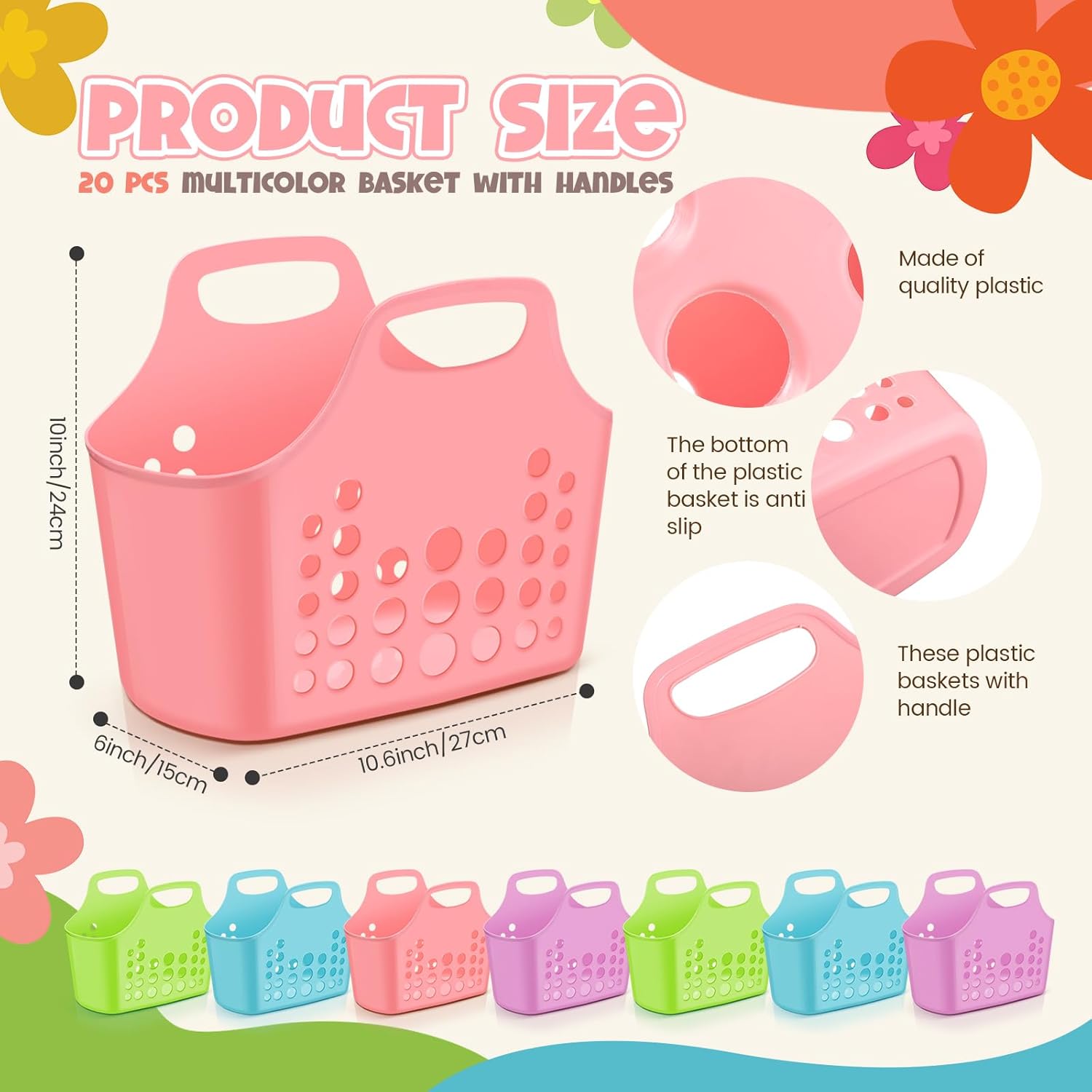 Functional Stylish 20-Pack Shower Basket Organizer for Home Use