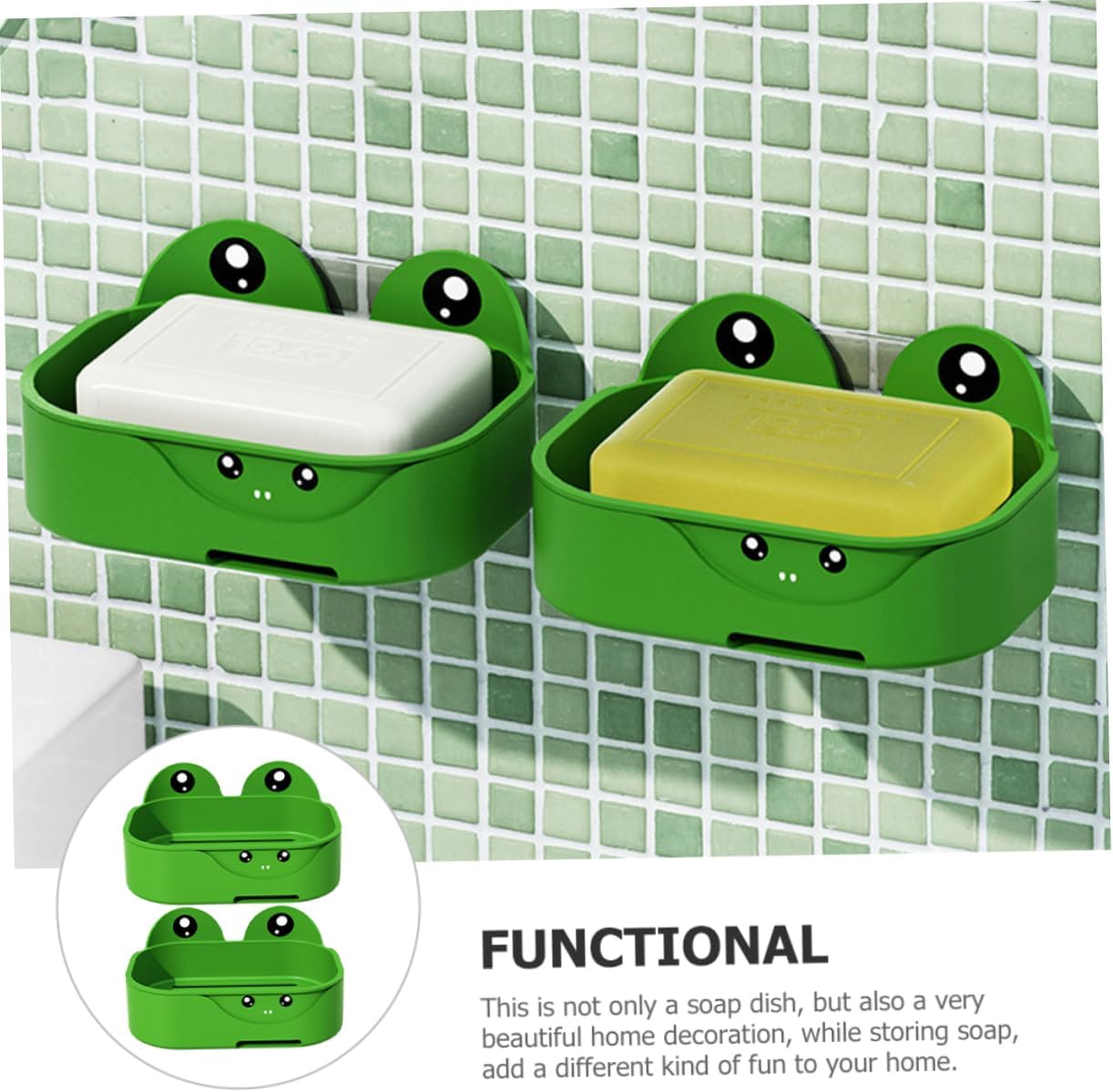 Frog Style Wall Mount Soap Dish Pp Material
