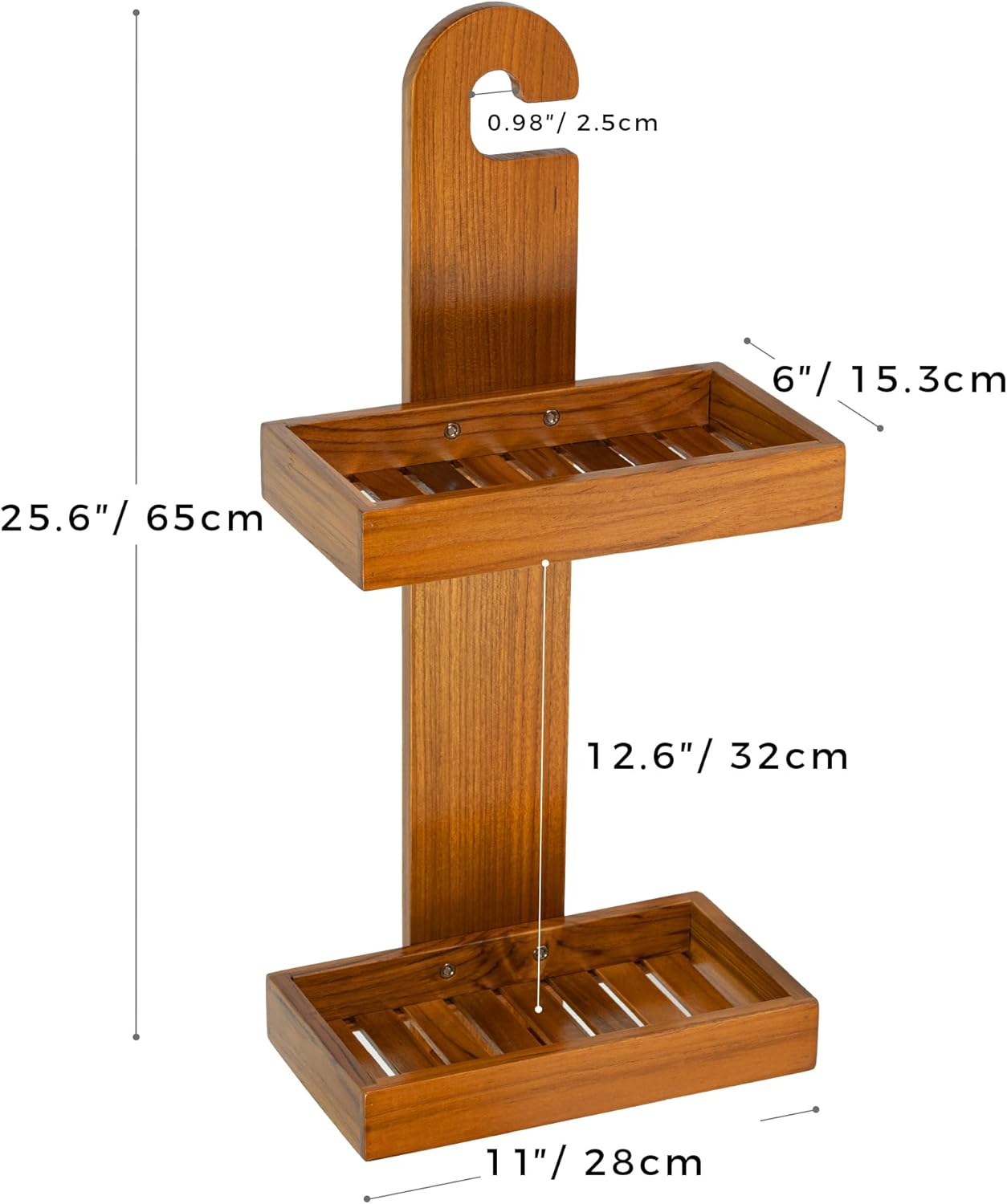 Utoplike Multi-Purpose Teak Wood Shower Caddy