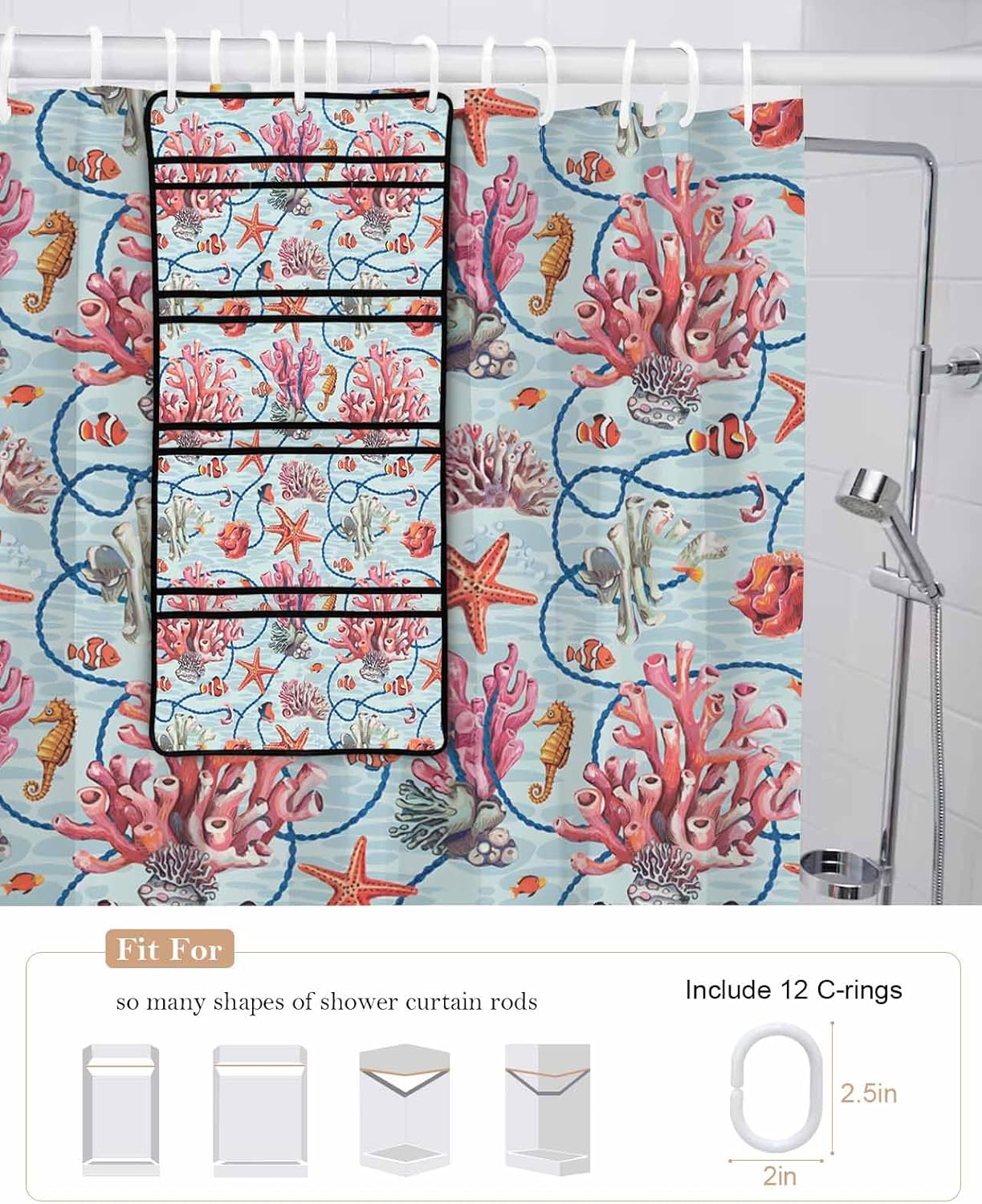 Vibrant 10-Pocket Mesh Showers