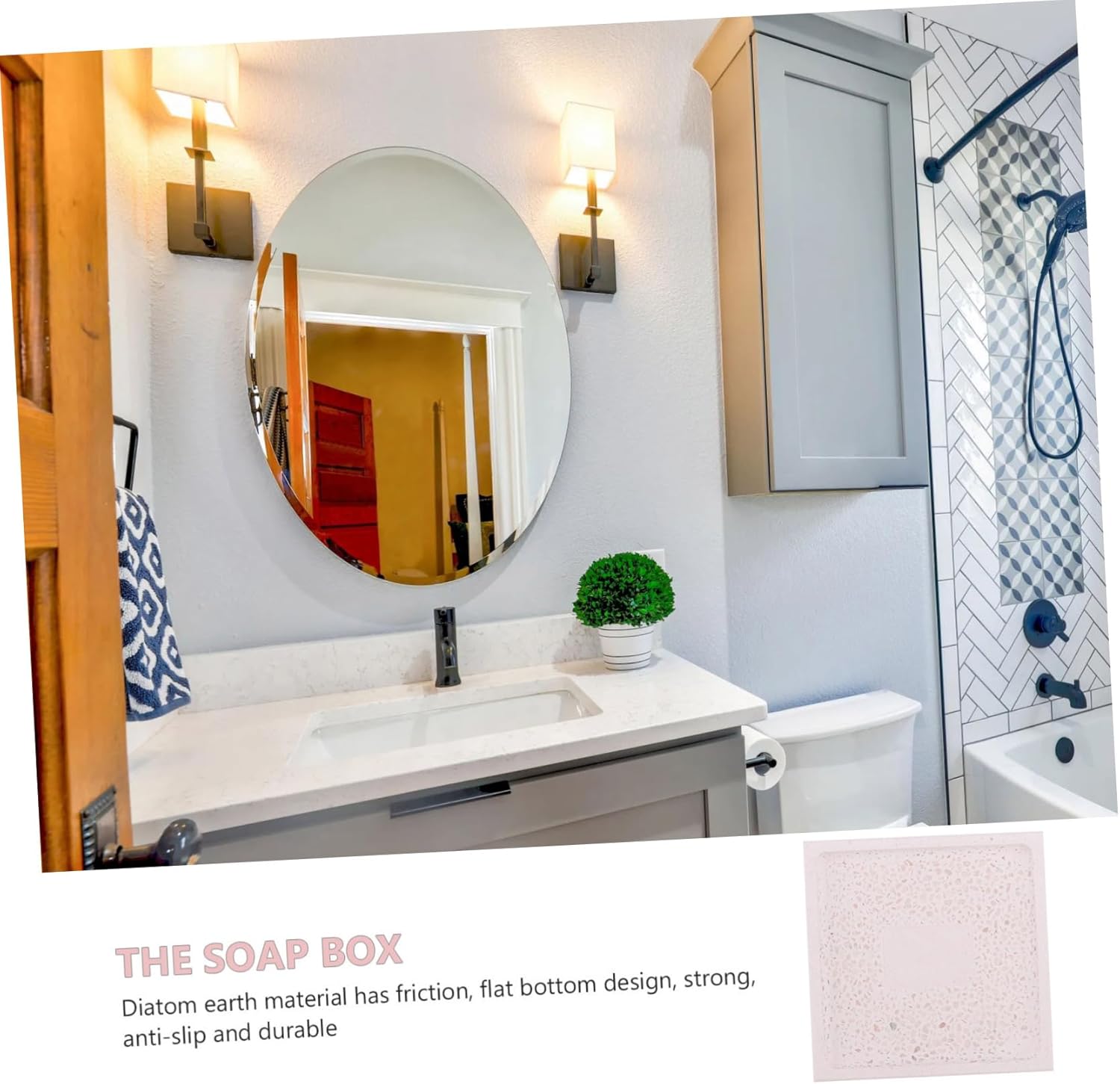 Quick Dry Diantite Soap Holder for Bath Kitchen