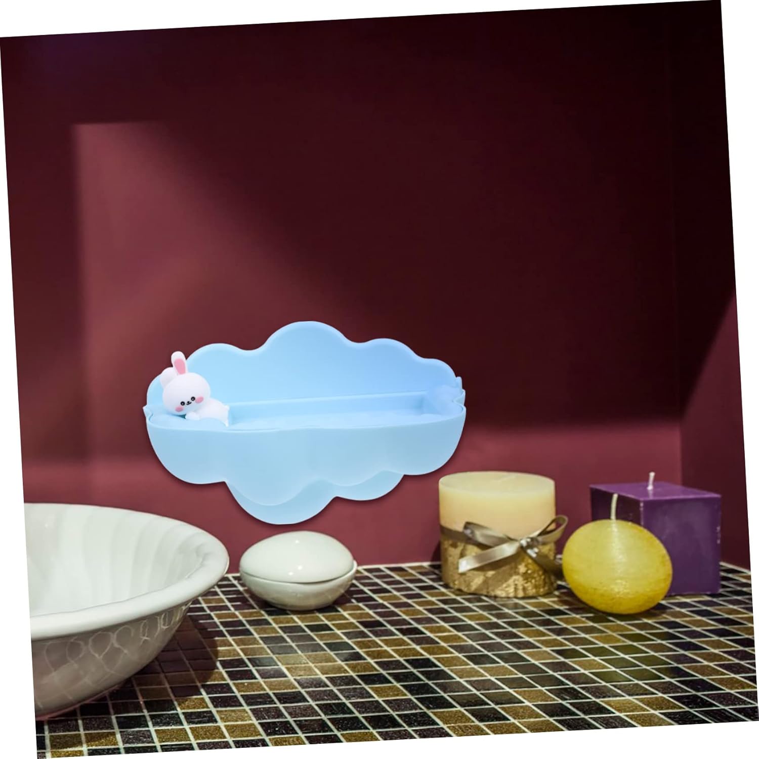 Modern Wall-Mounted Soap Holder No Drilling Easy to Clean - Bathroom Kitchen
