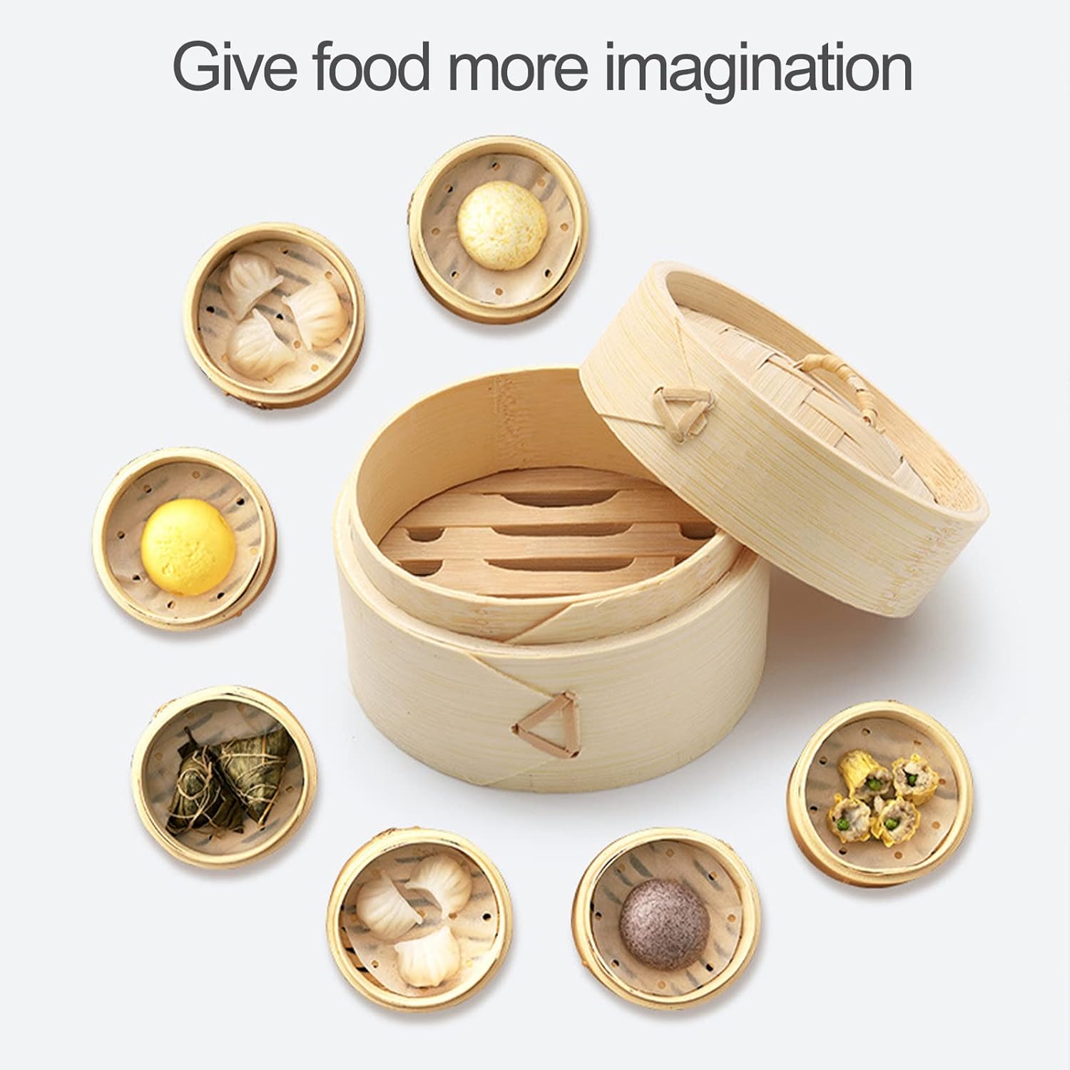 Eco-Friendly Bamboo Steamer Double-Handle Soaps Dispenser