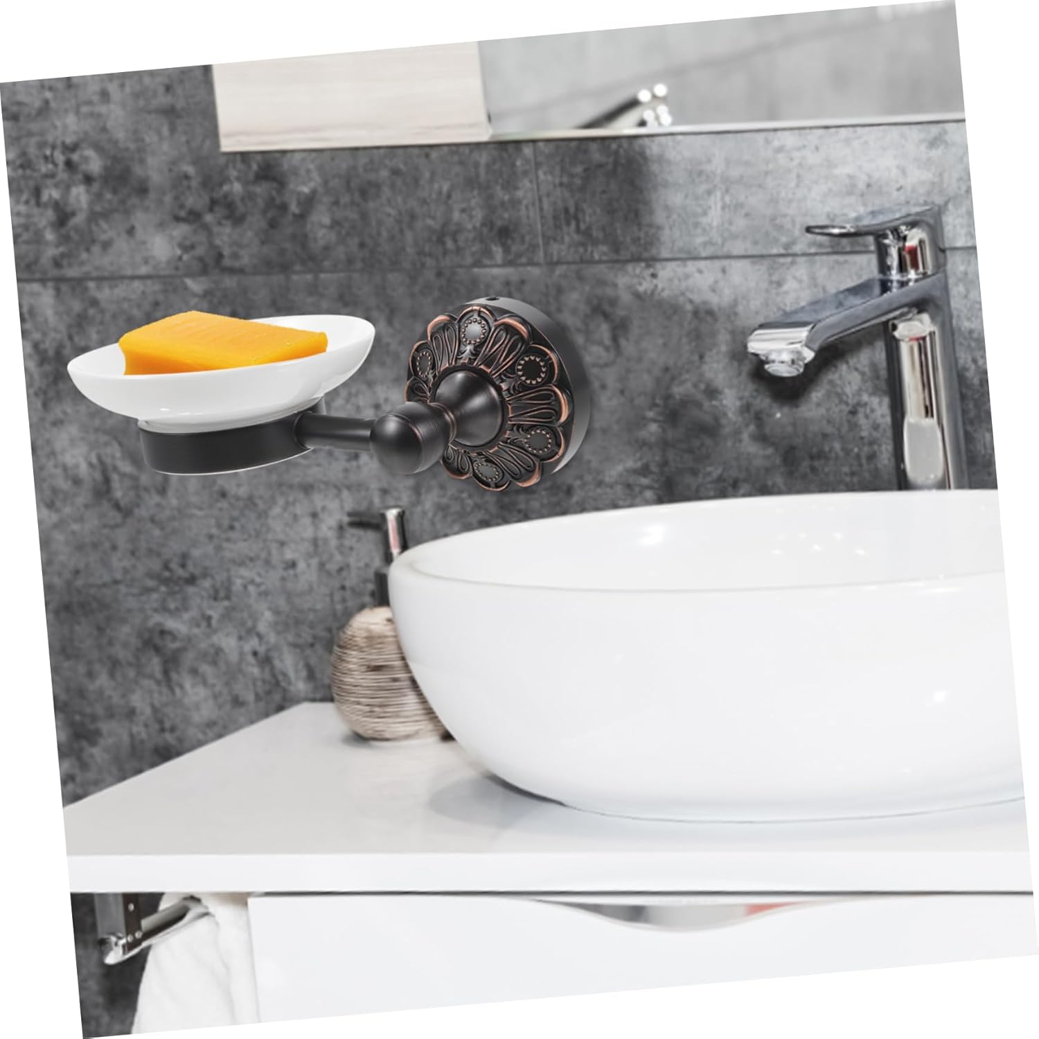 STOBAZA Wall Mount Soap Dish Holder with Antique Copper Finish