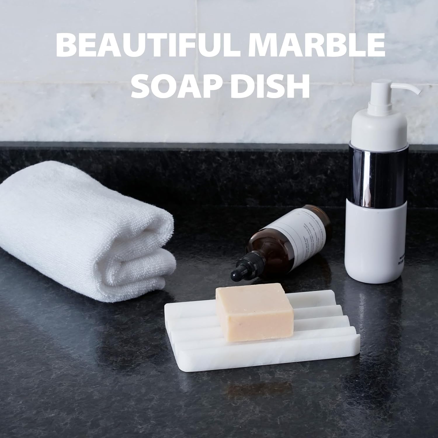 Marble Soap Dish African-Inspired Bar Kitchen Soap Holder
