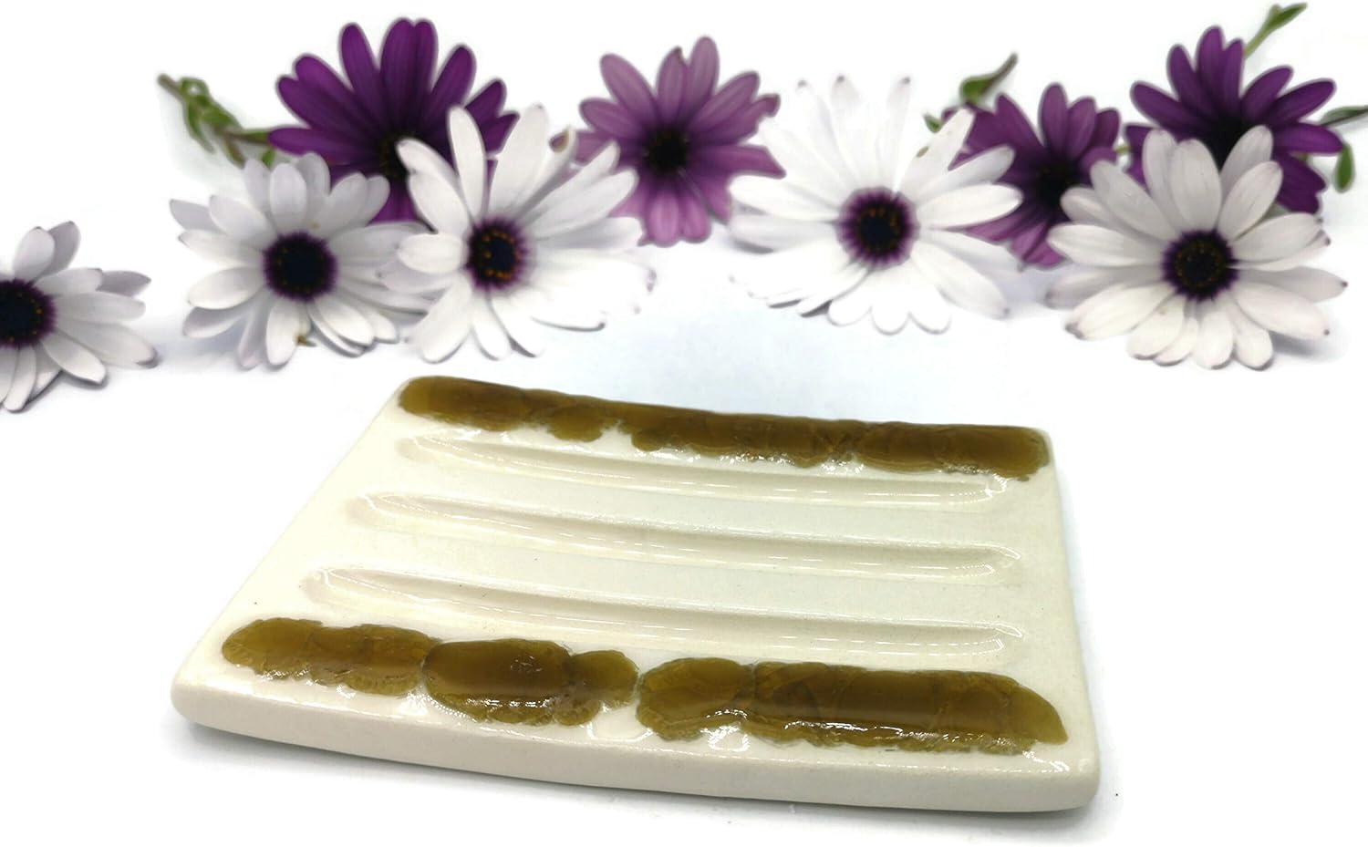 Handmade White Bar Soap Dish