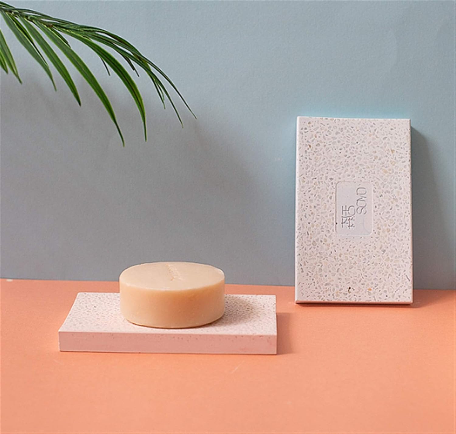 JUNMIN Diatomite Soap Dish Rectangle Pink
