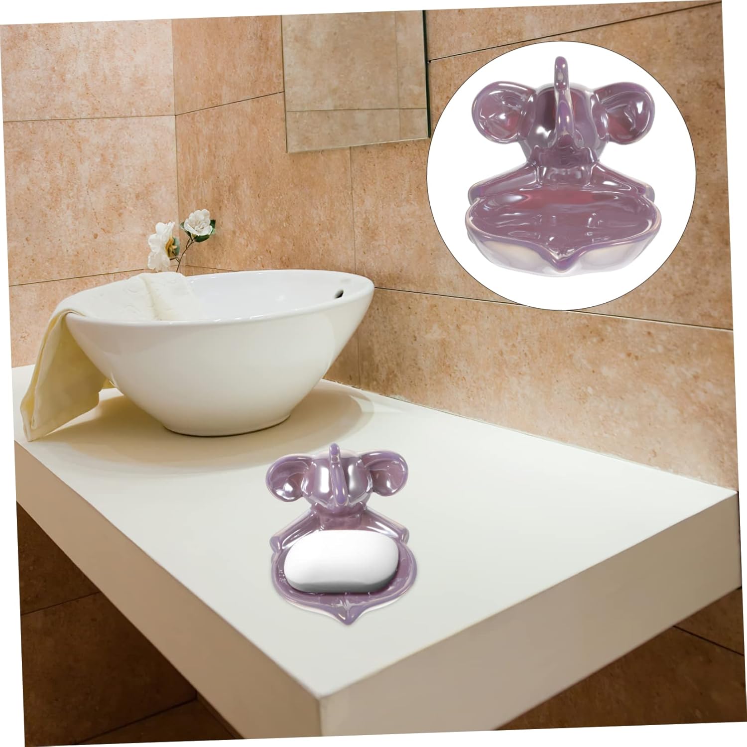 Cute Elephant-Cutcerb Ceramic Soap Holder