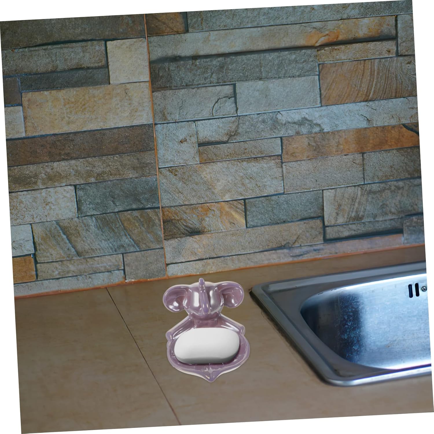 Adorable Ceramic Elephant Dish Self Draining Home Kitchen Bathroom Kitchen Accessory