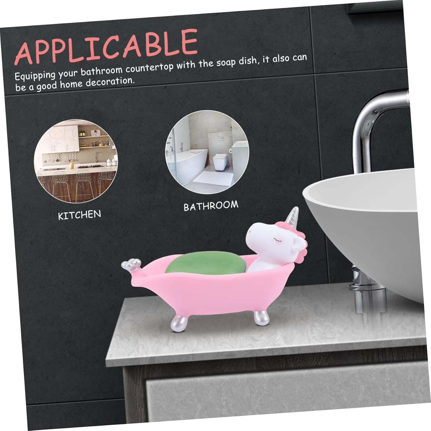 Cartoon Unicorn Small Soap Dish
