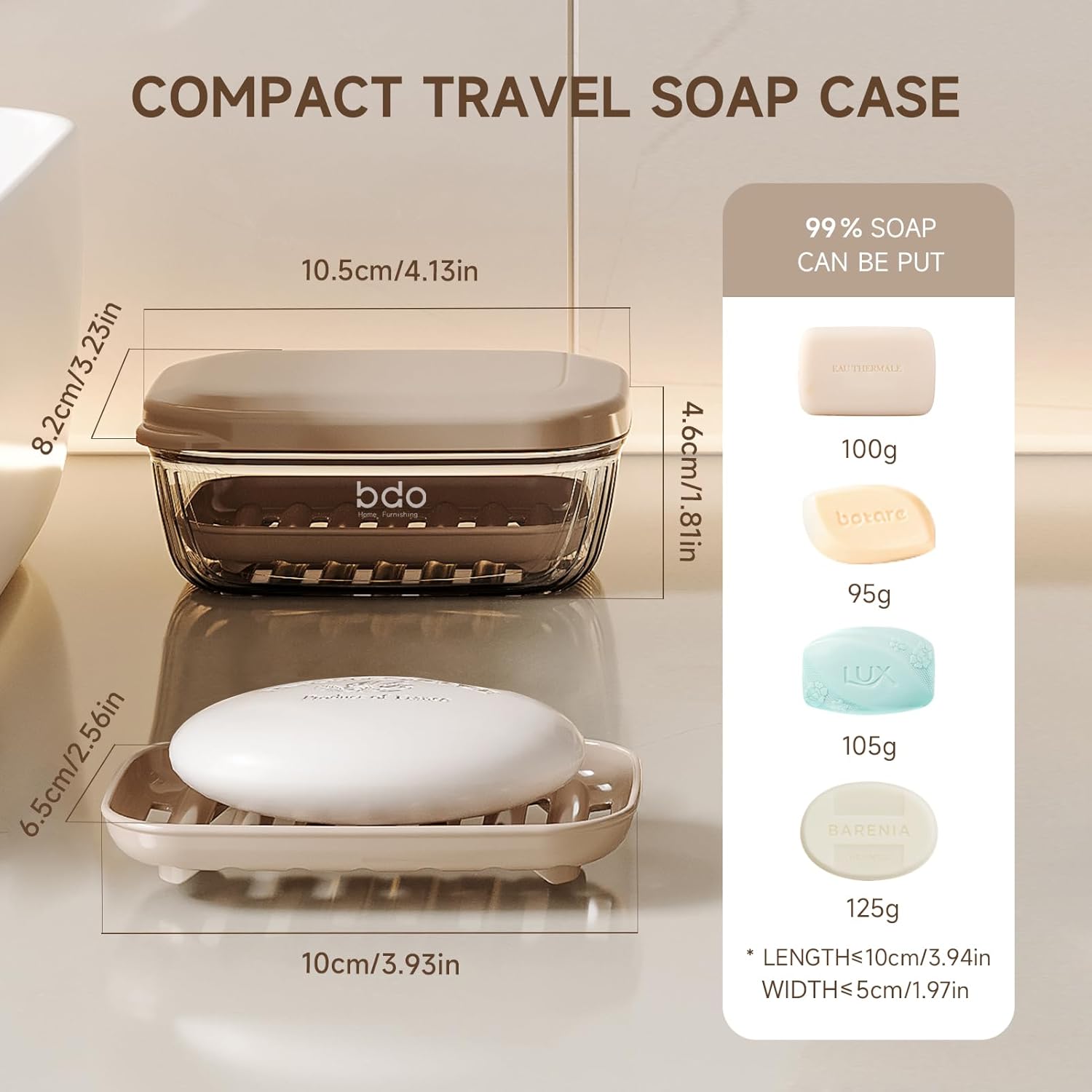TopavatopTravel Soap Case Leak-Proof TSA-Friendly Durable