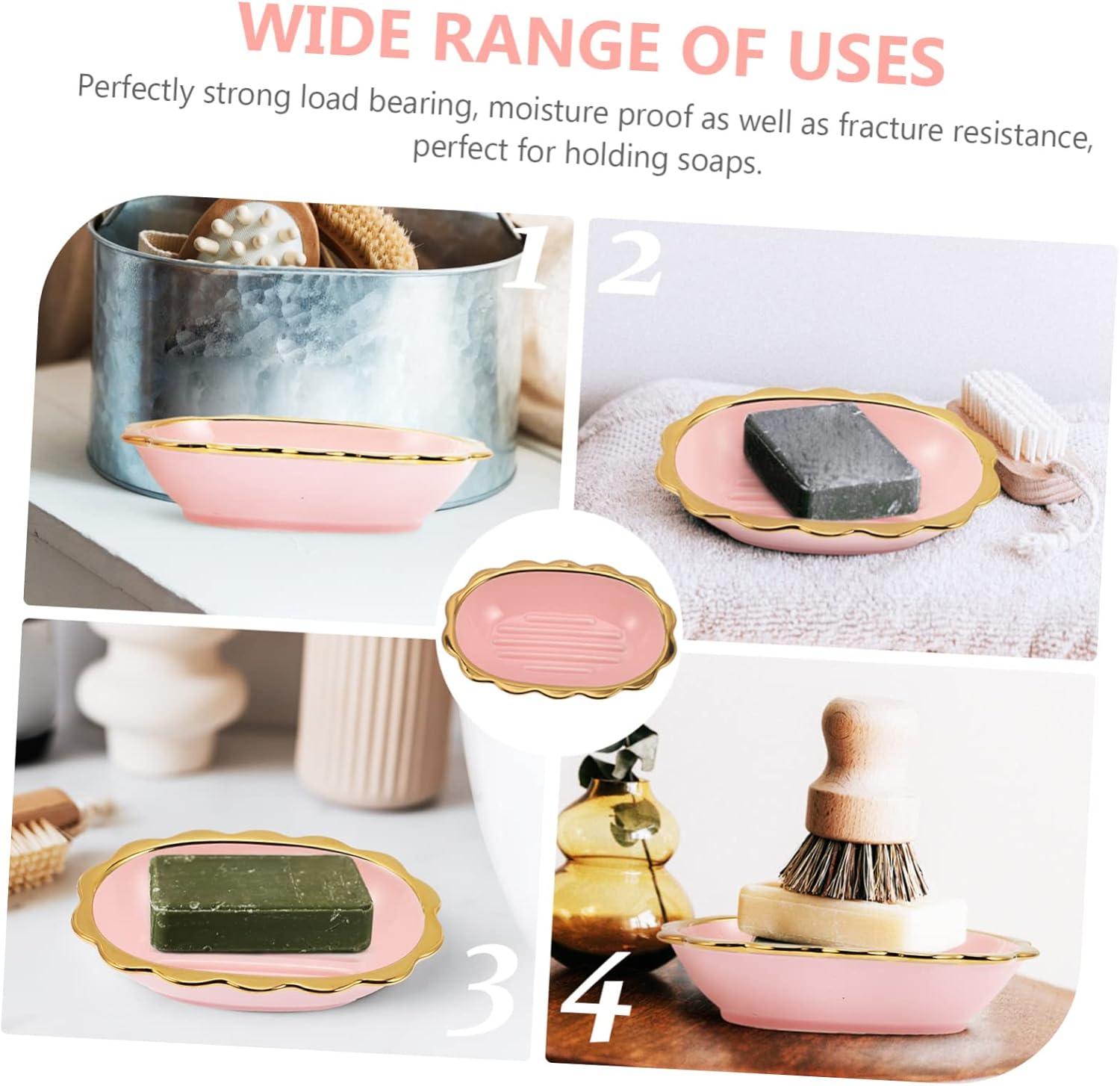 Garneck Ceramic Soap Dish compact multi-compartment stylish for home travel
