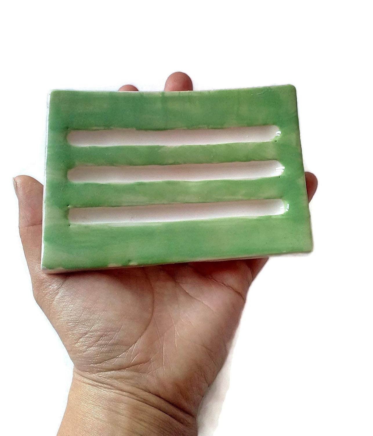 Handmade Long Green HandmadeSoapDish