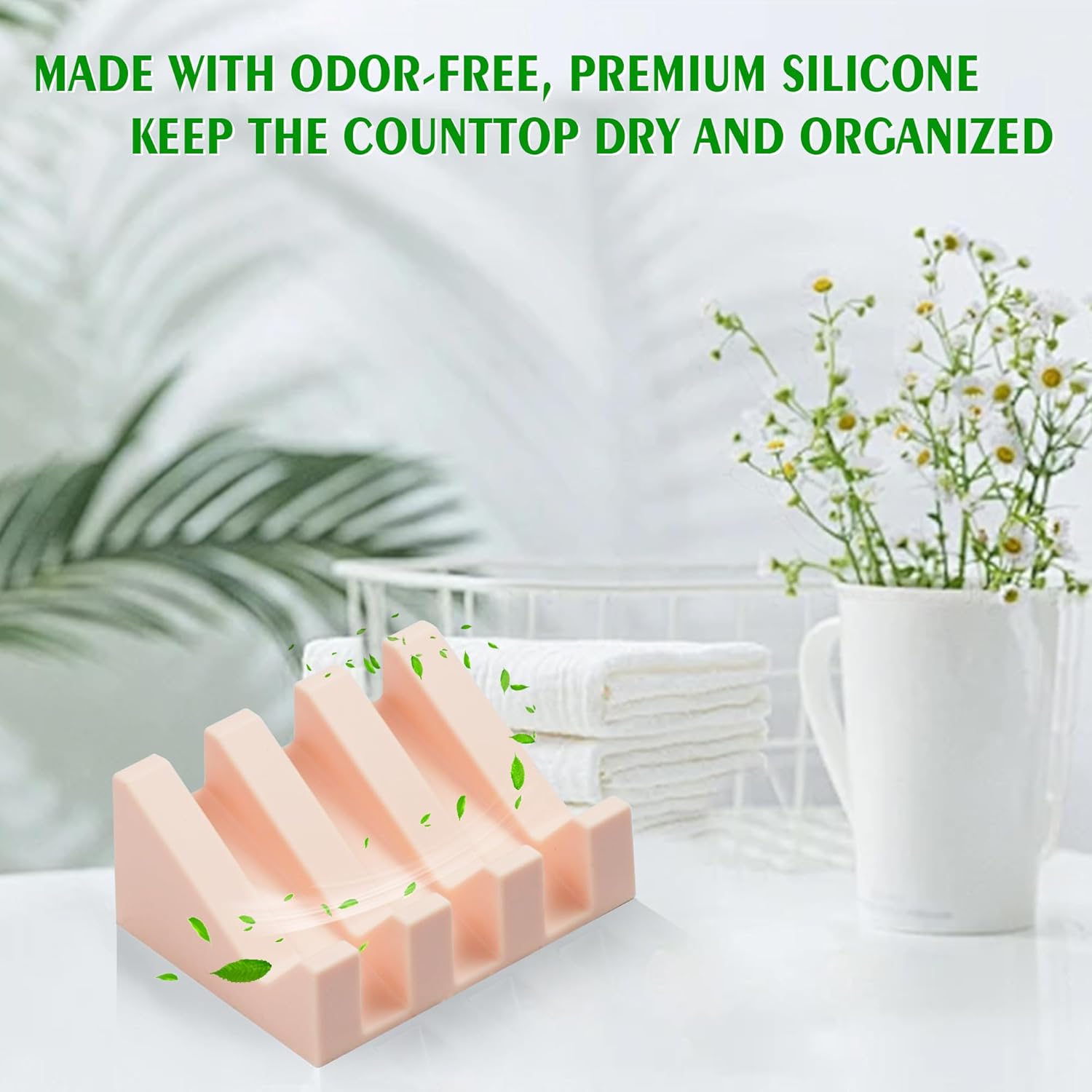 Upgrade Silicone Soap Dishes with Suction Drainage