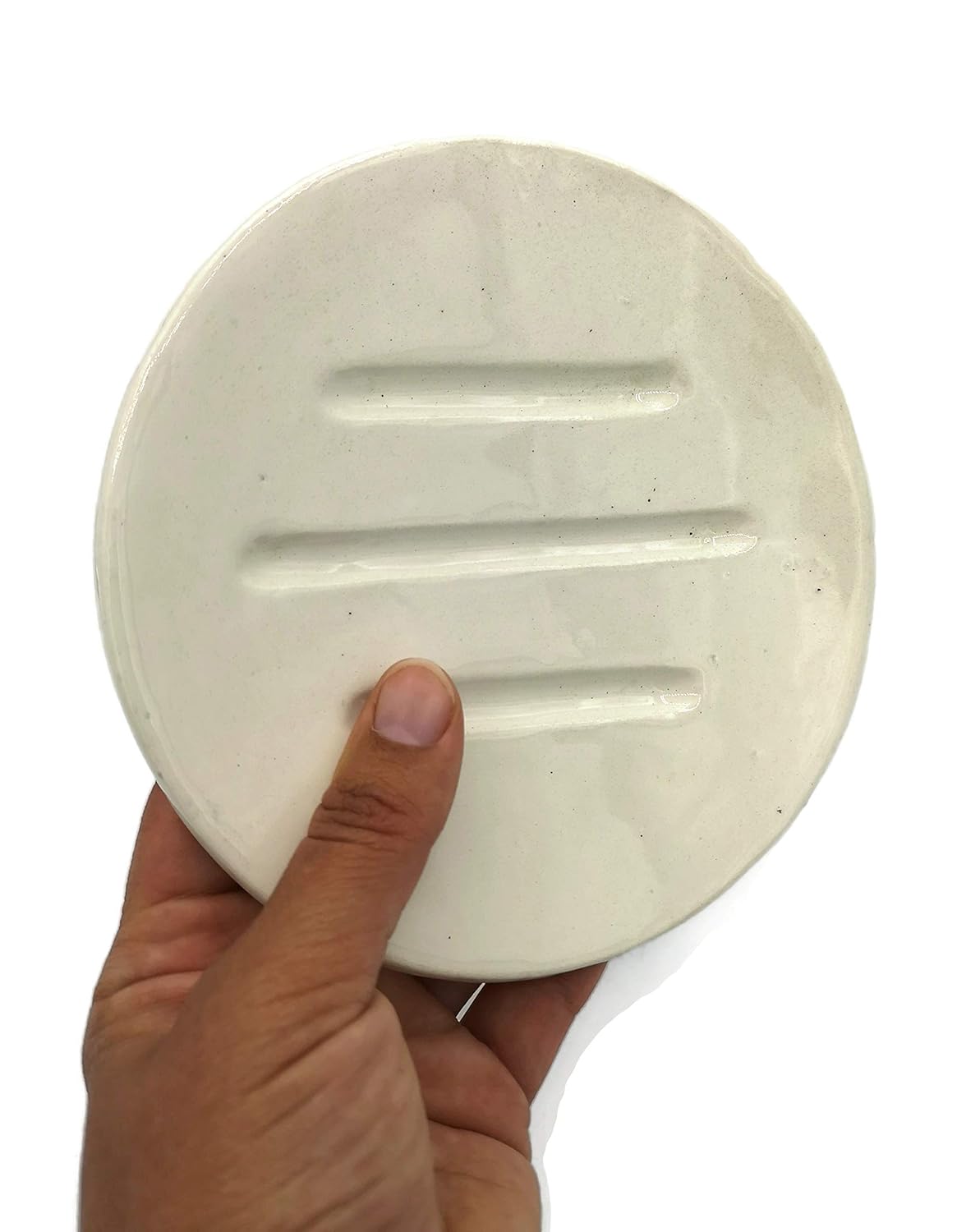 Handmade Multi-Layer Ceramic White Bar Soap Dish