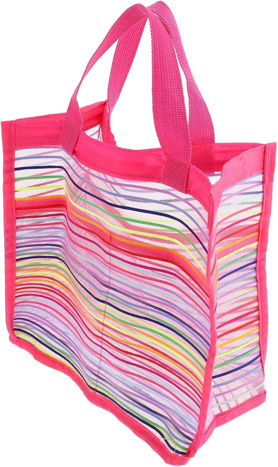 TOYANDONA Kids Beach Tote Bag with Mesh Lining