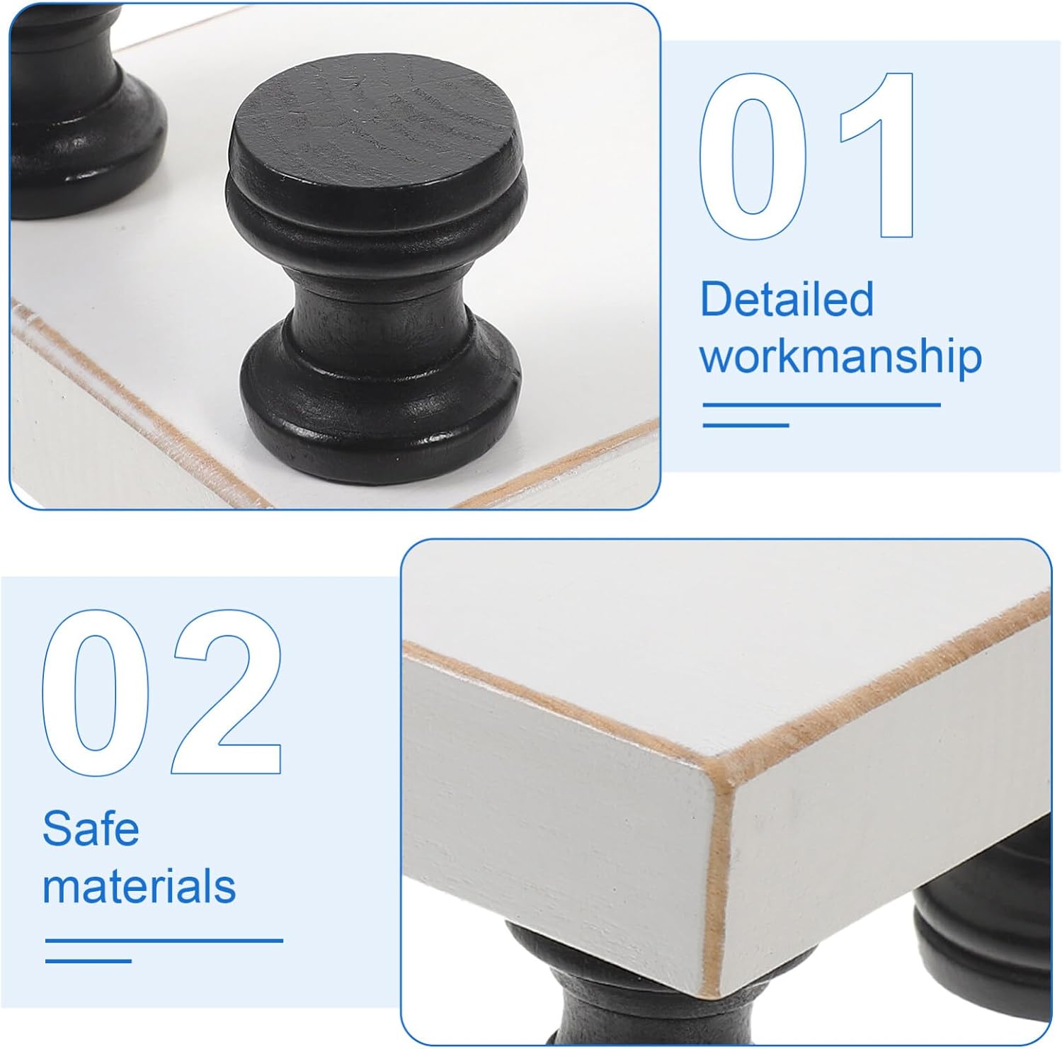Alipis Wooden Soap Holder Stool with Storage for Bathroom