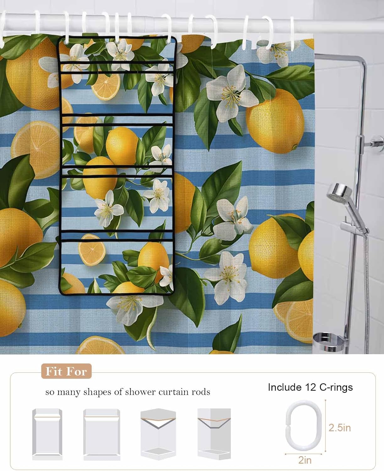 Multi-functional mesh shower caddy for bathrooms kitchens more