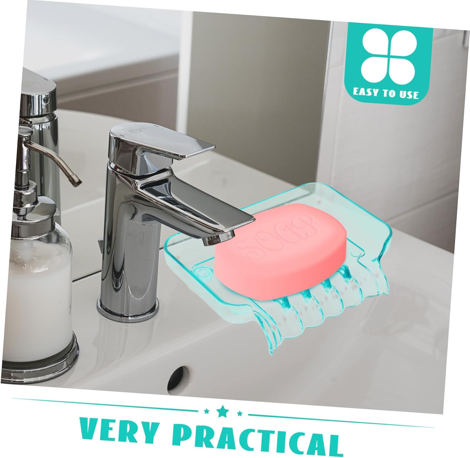 Green Cup Bar Soap Drain Holder