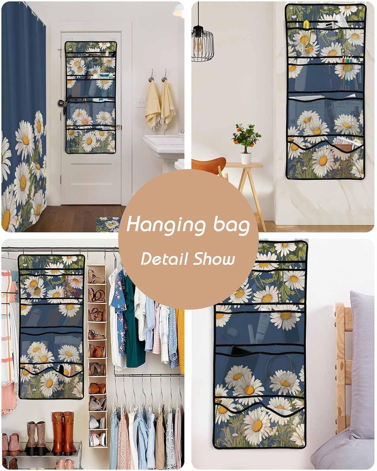 Floral Chrysanthemum Mesh Caddy Organizer