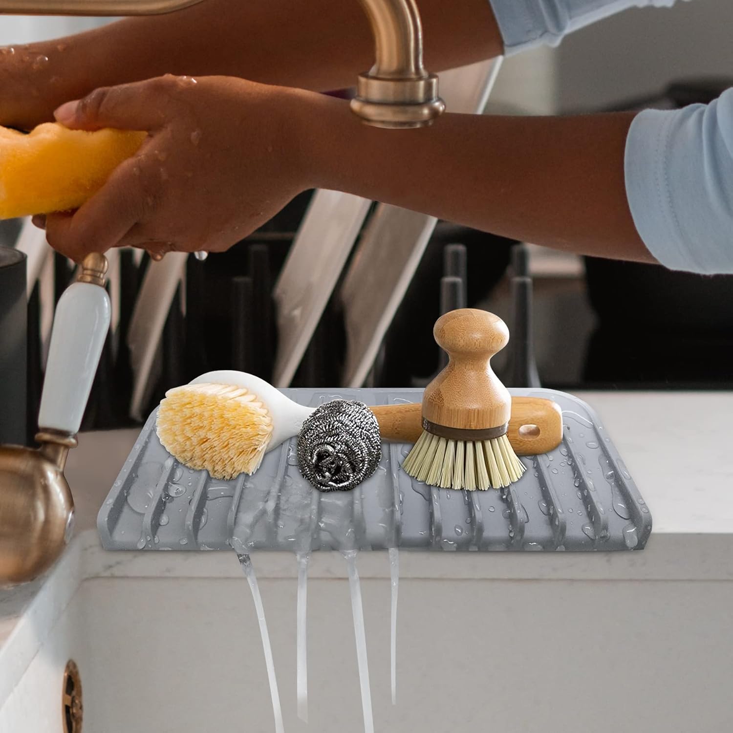 Multipurpose Silicone Sponge Holder for Kitchen Bathroom