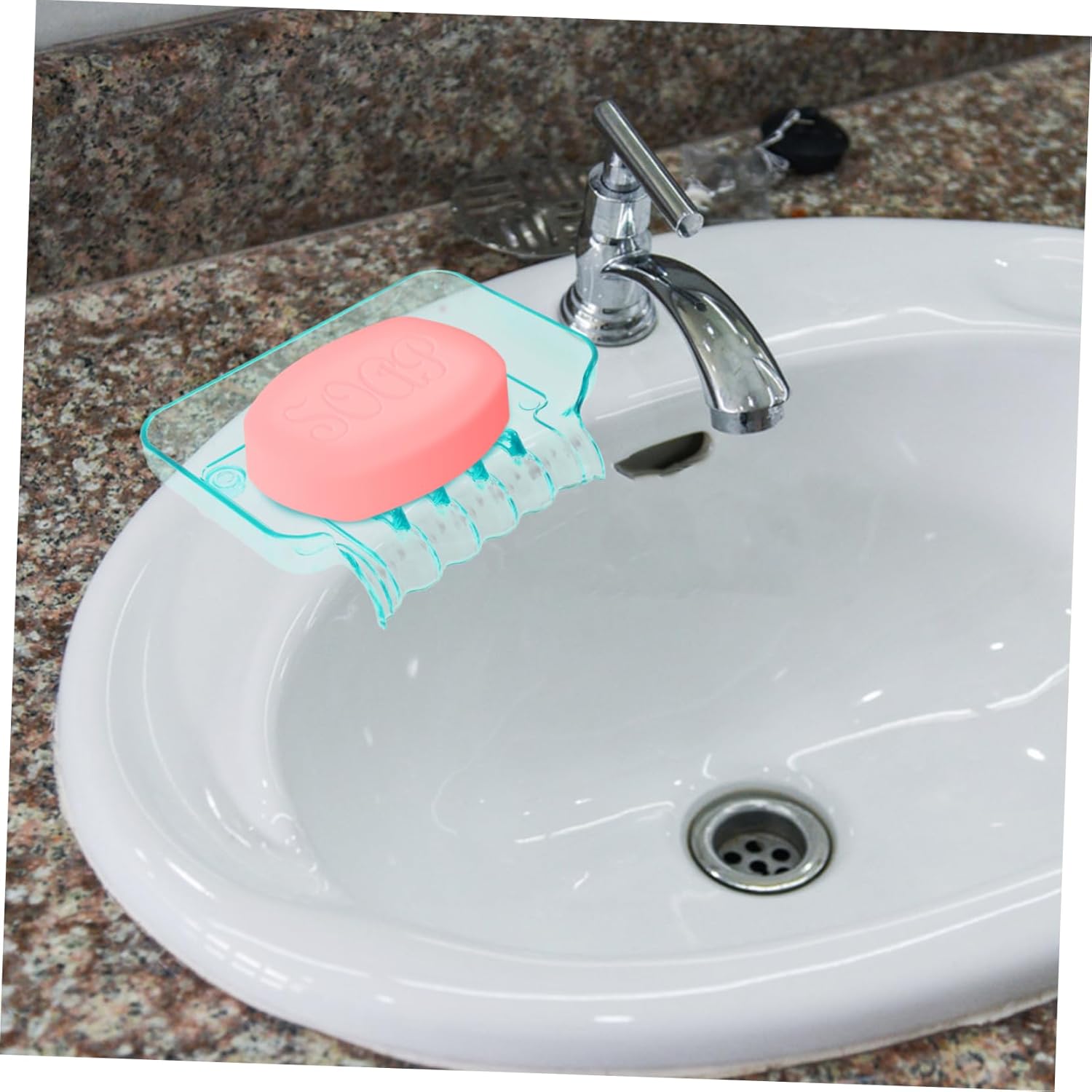 Green Cup 1-Piece Soap Holder Durable Eco-Friendly Kitchen Bathroom Use