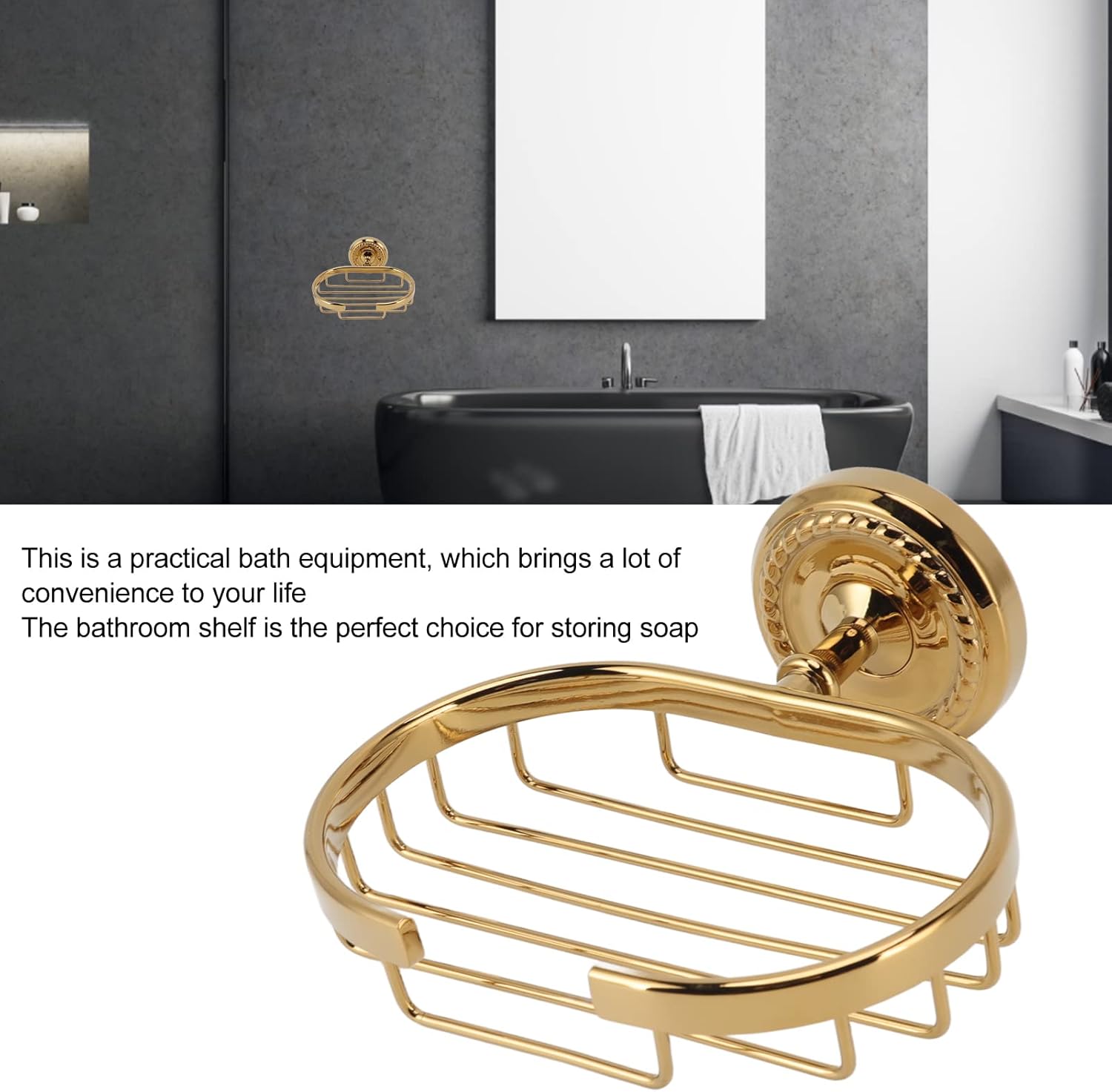Fafeicy Metal Soap Holder Self-Draining Wall-Mounted